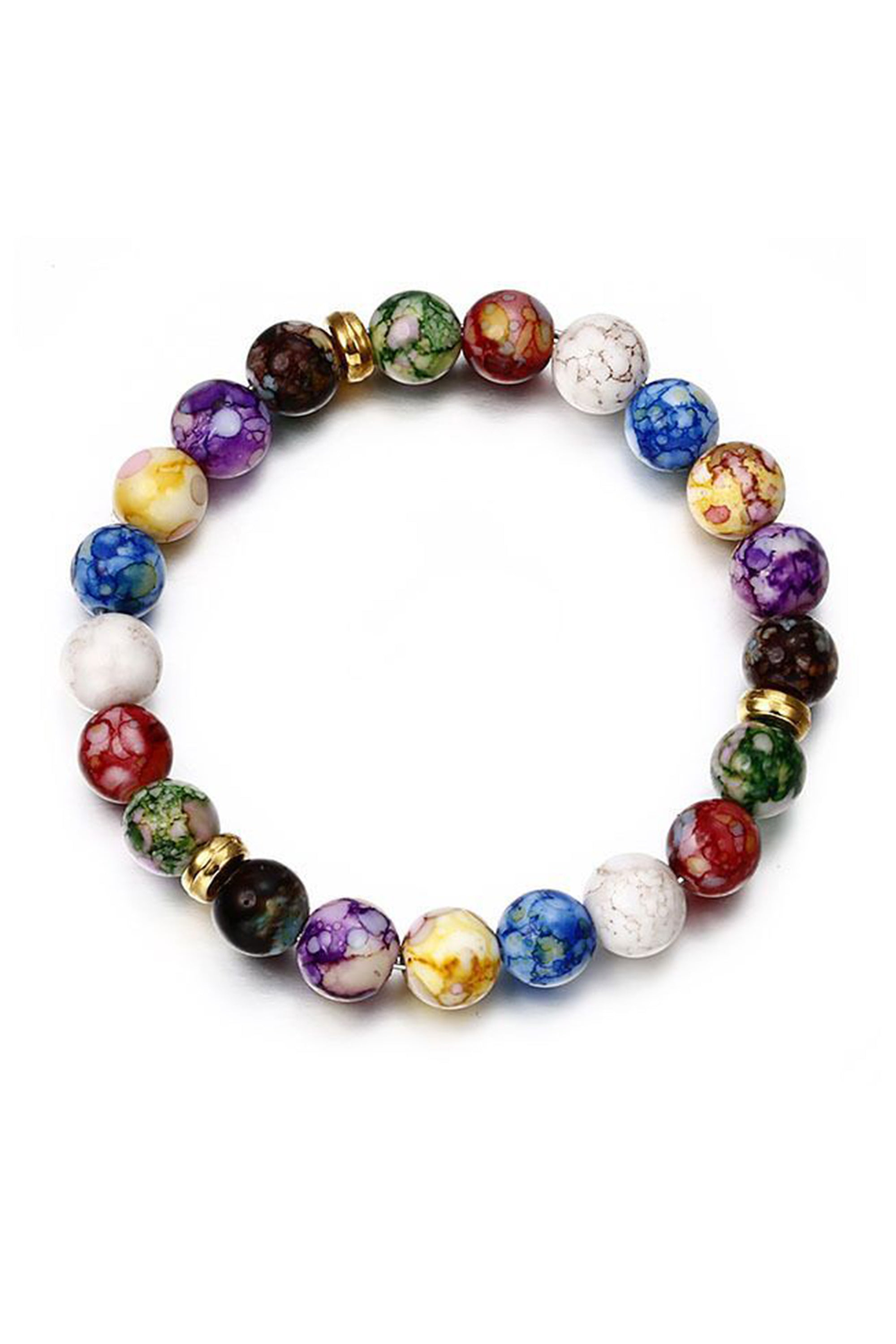 Pulseras de cuentas de piedra mixta B2240