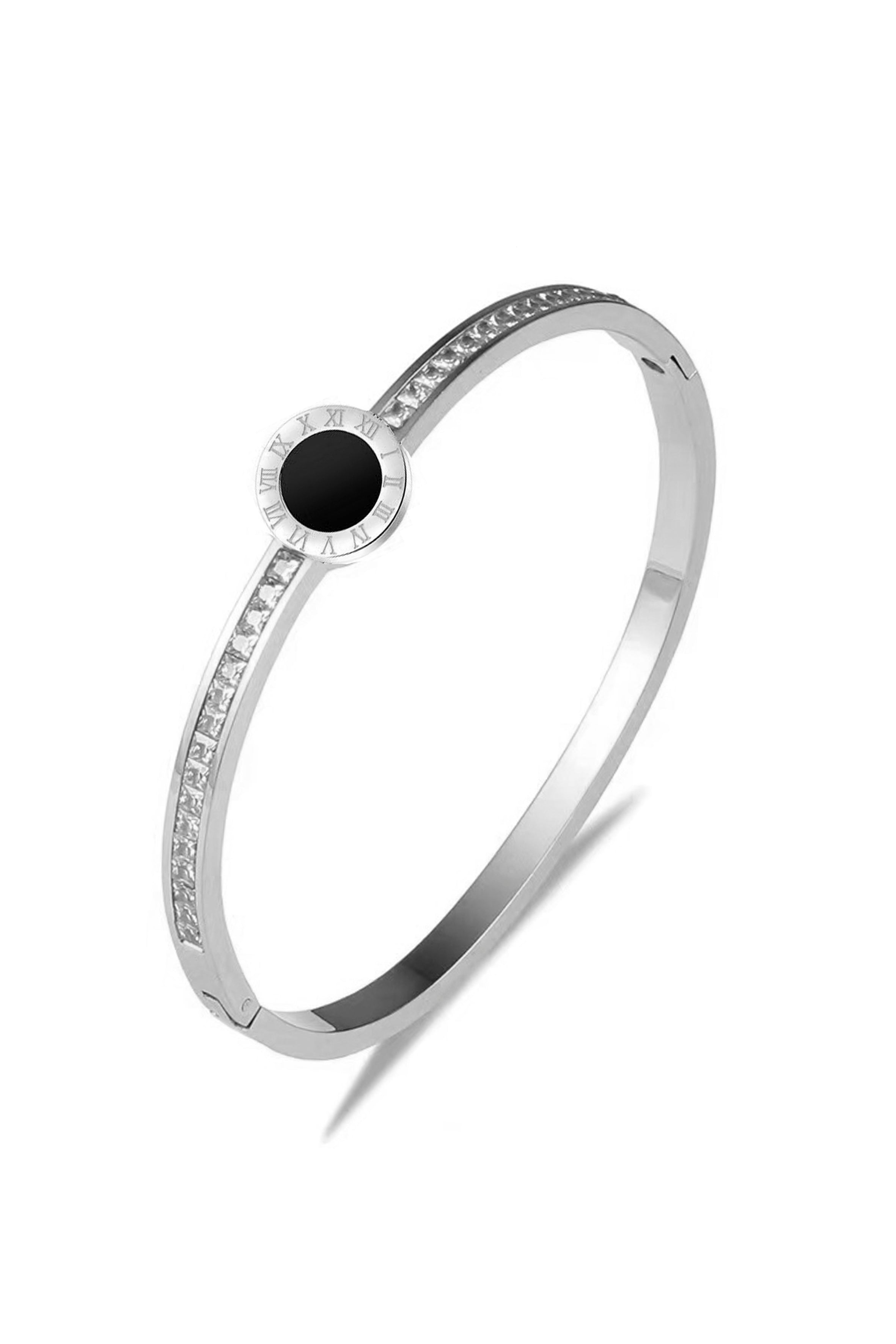 Pulseras colgantes circulares de acero inoxidable B2404