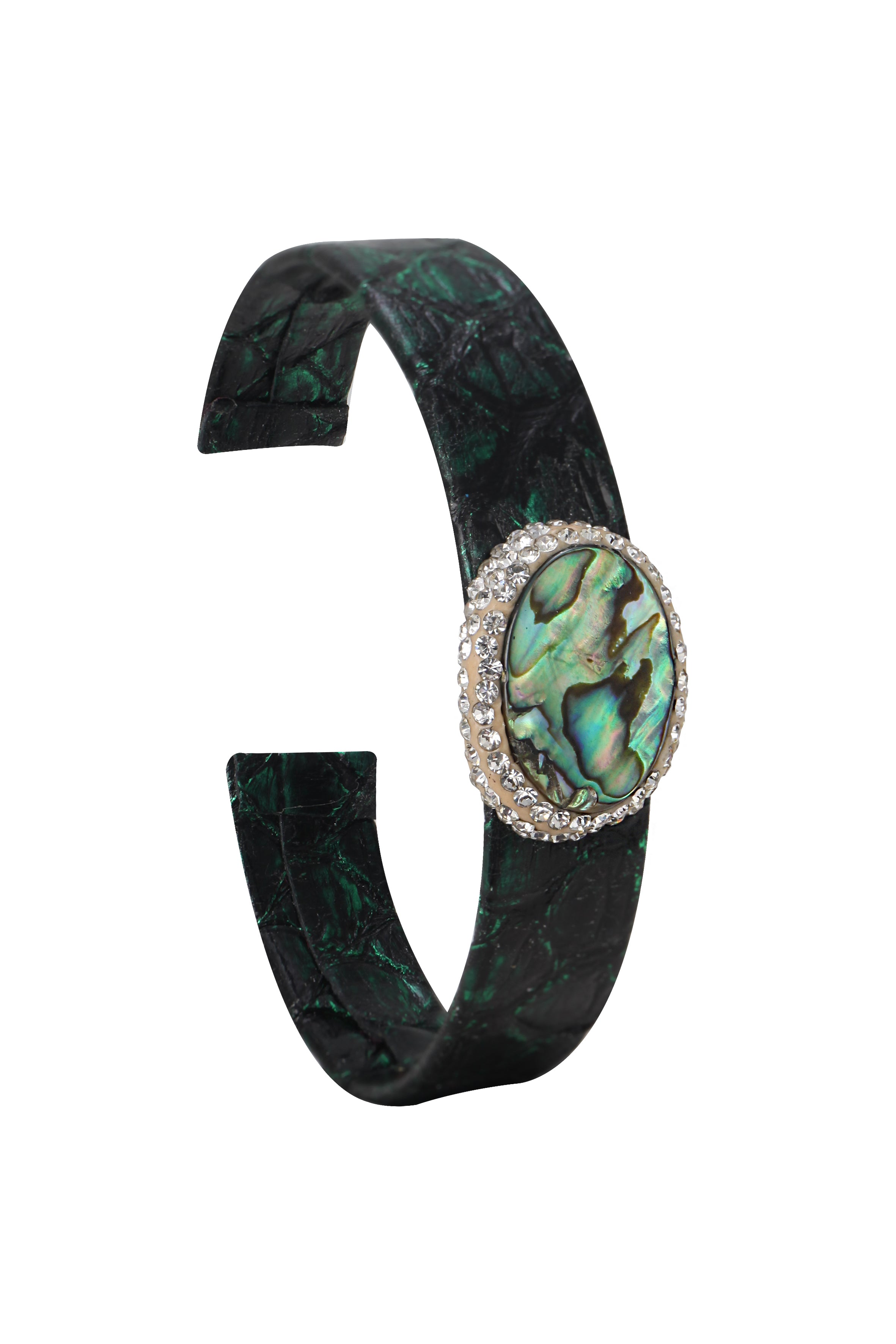 Mother Of Pearl Leather Cuff Bracelets B2433