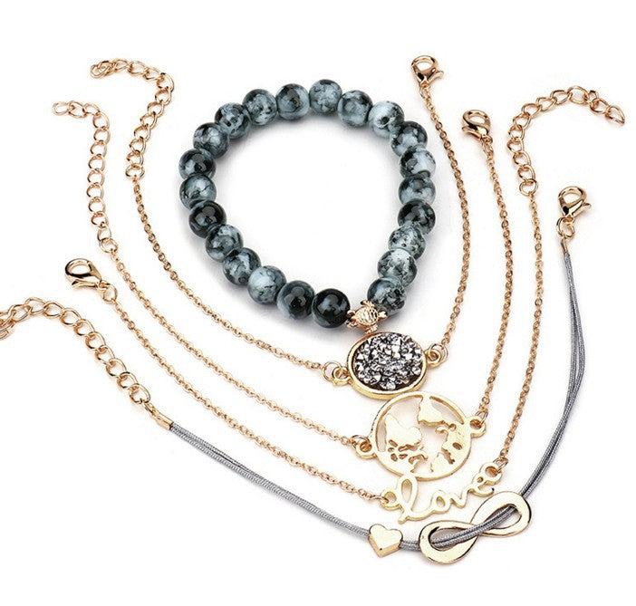 Juego de pulseras de cadena B2488