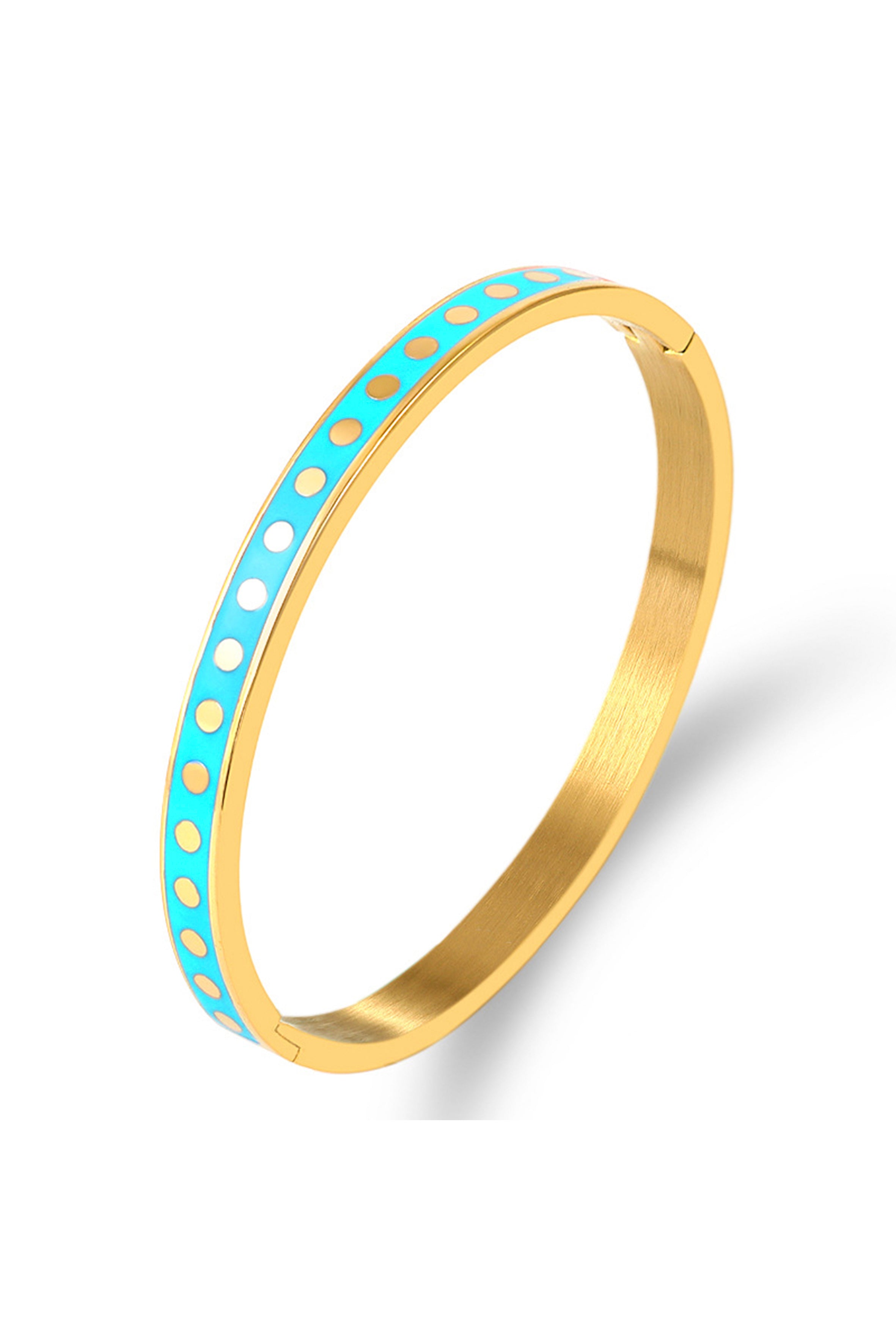 Pulsera de acero inoxidable con puntos B2495