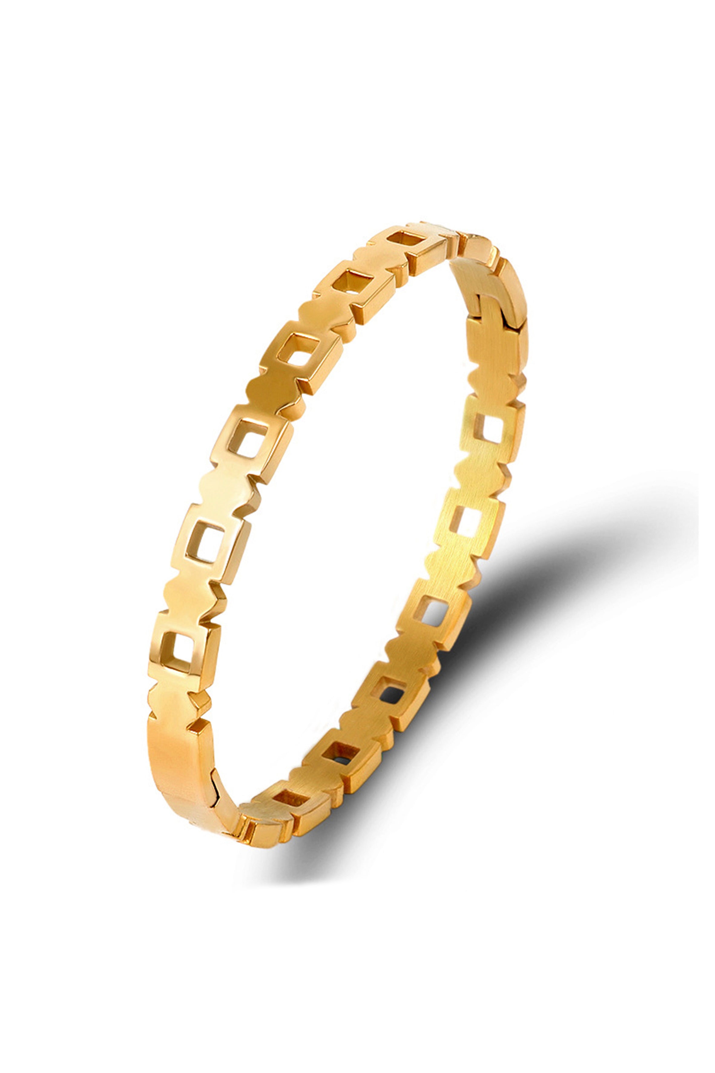 Pulsera hueca de acero inoxidable B2498