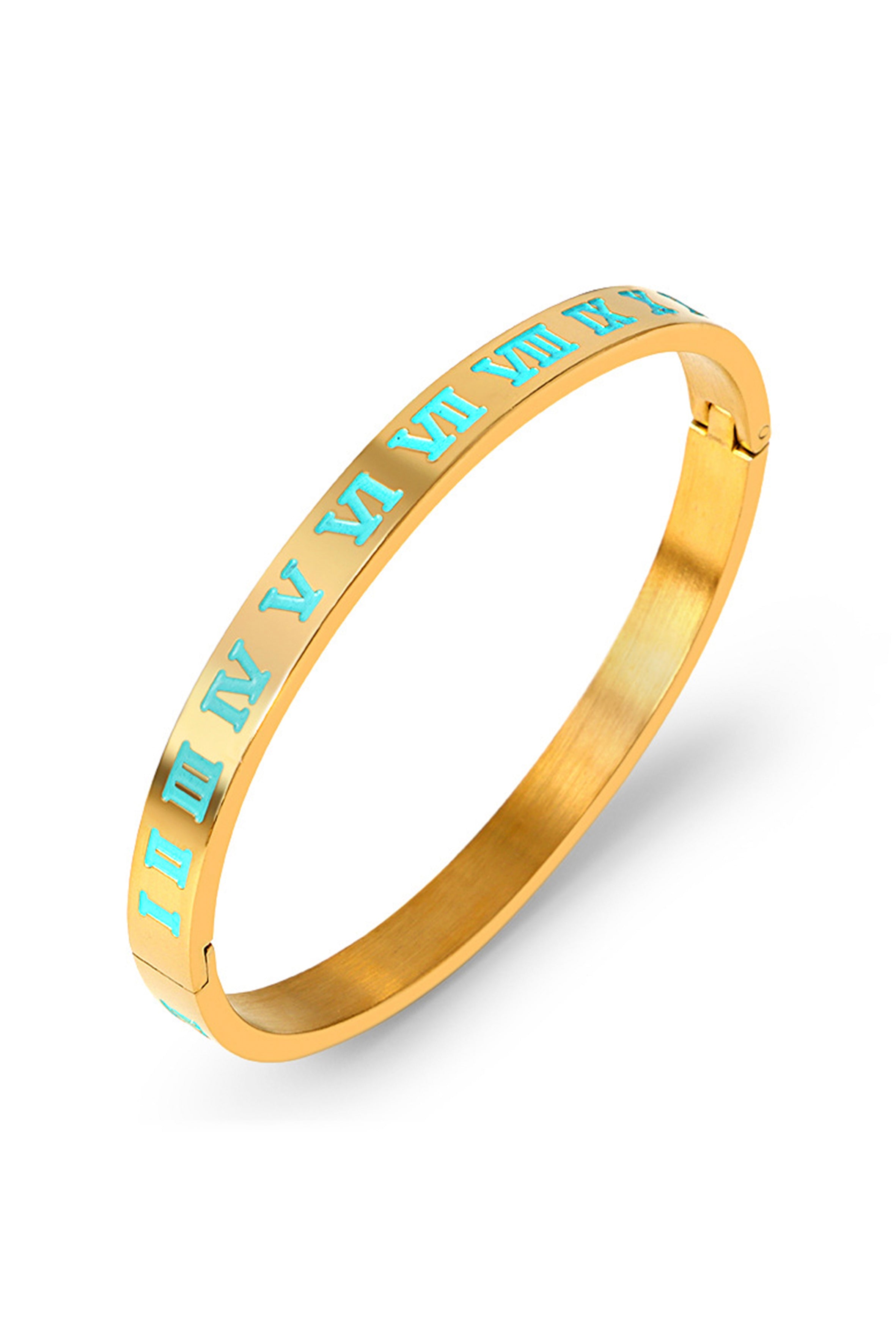 Pulsera de acero inoxidable con números romanos B2500