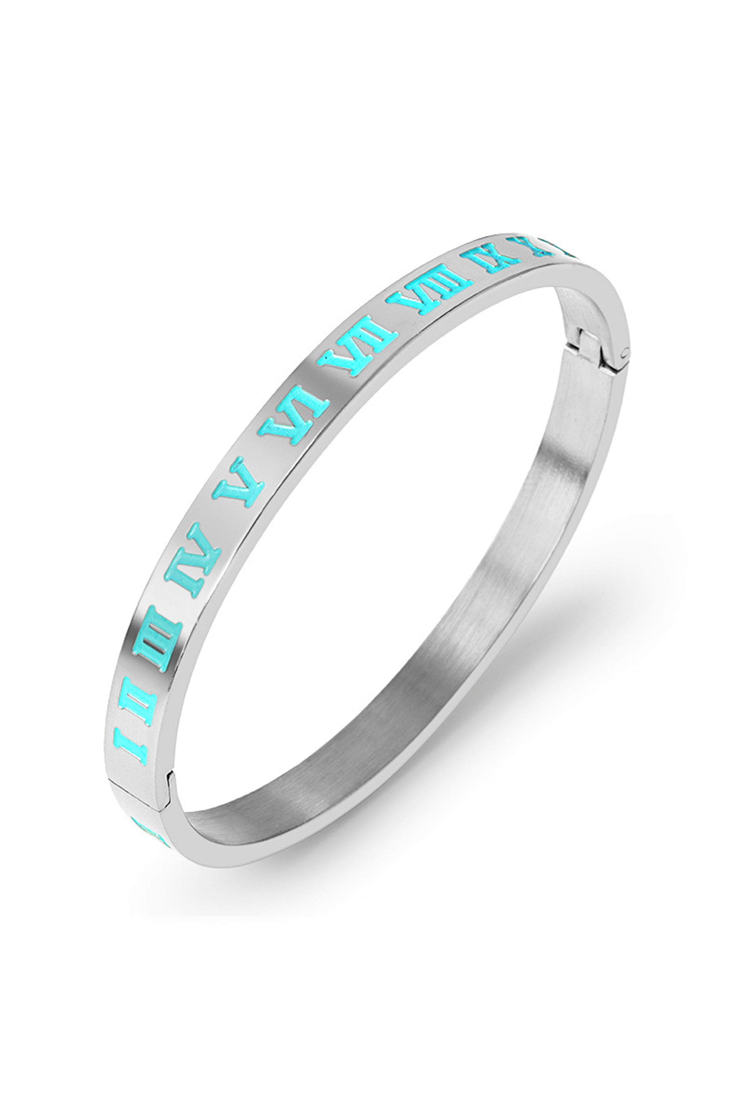 Pulsera de acero inoxidable con números romanos B2500