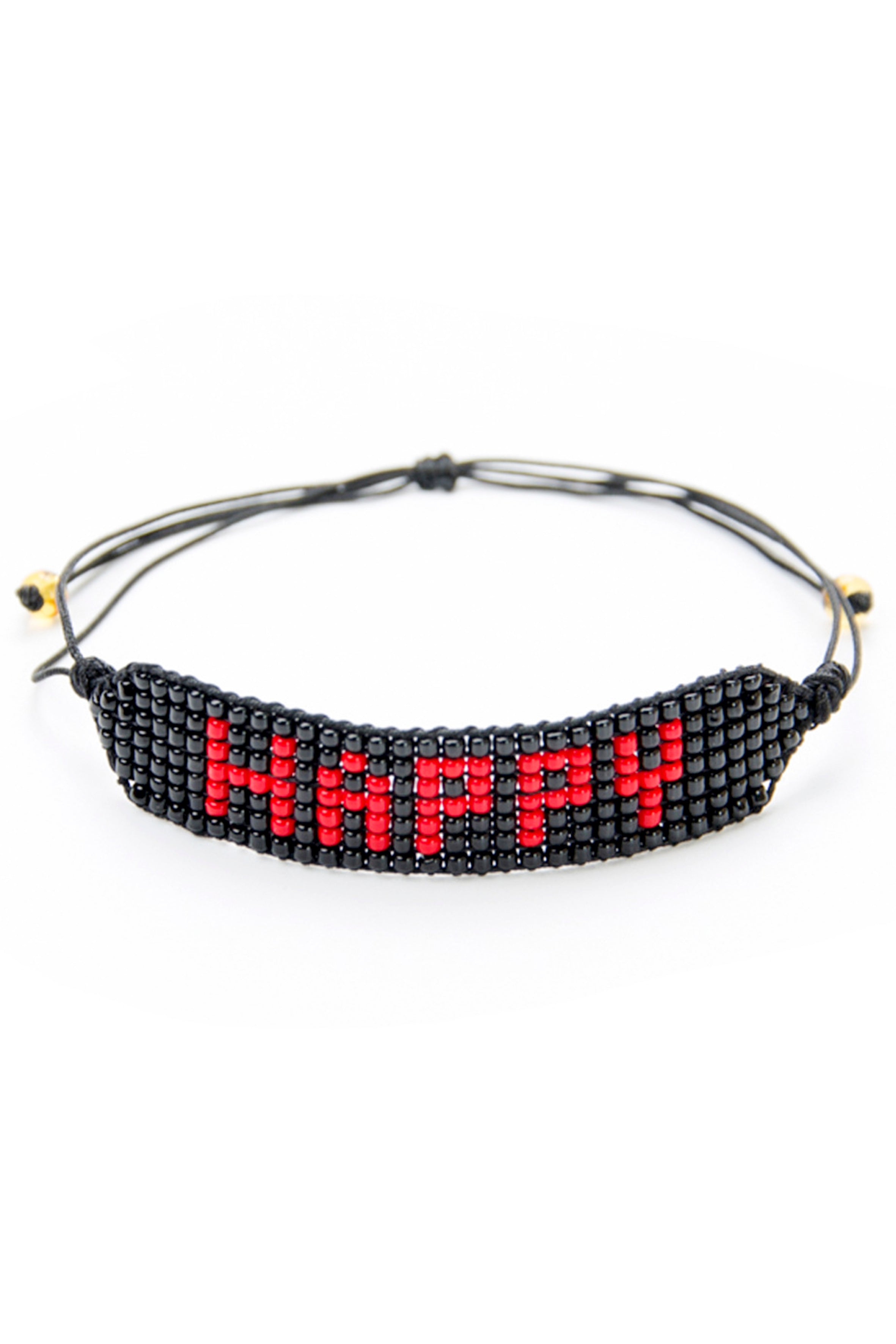 Pulseras trenzadas con cuentas de semillas HAPPY B2579