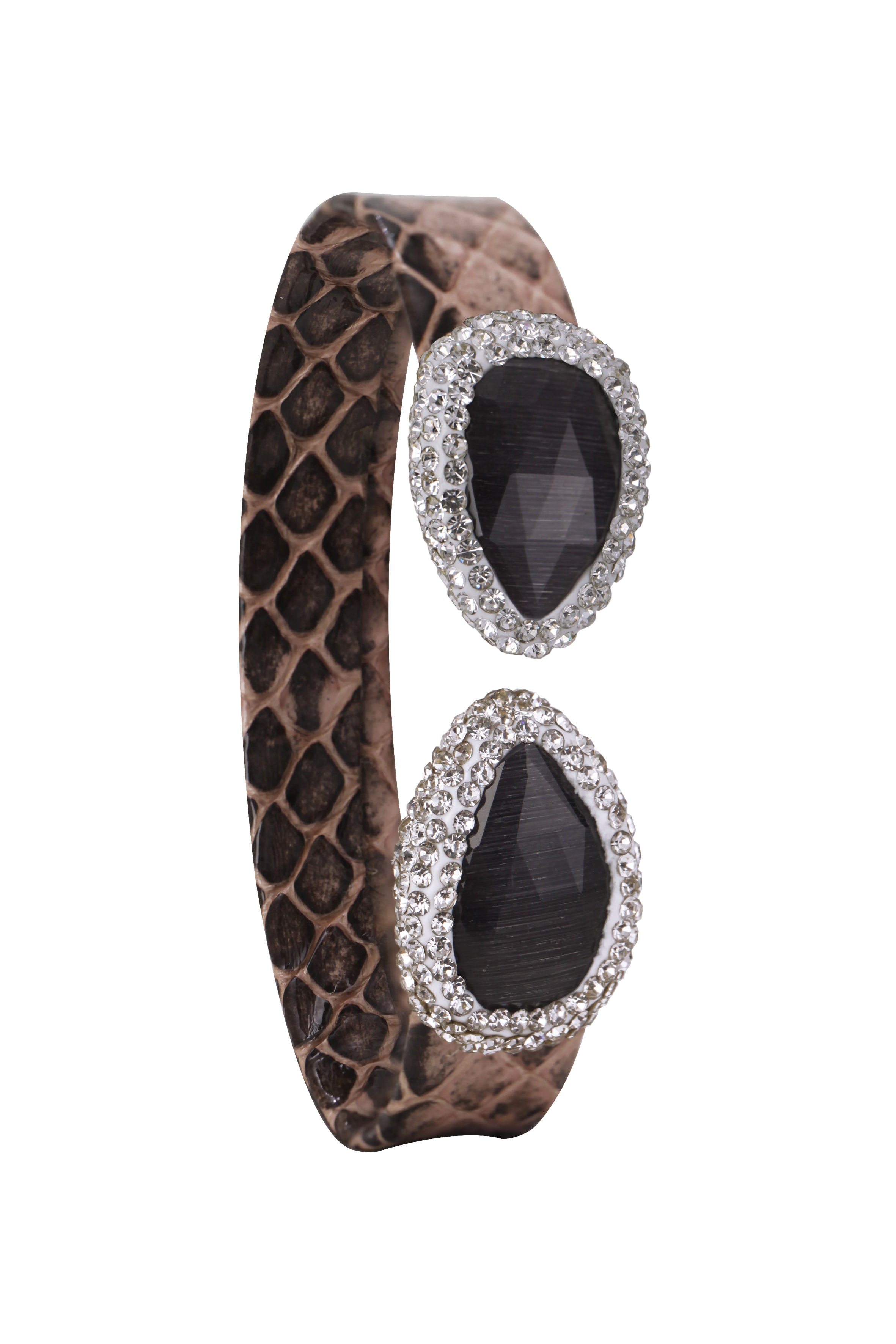 Cymophane Leather Cuff Bracelets B2607