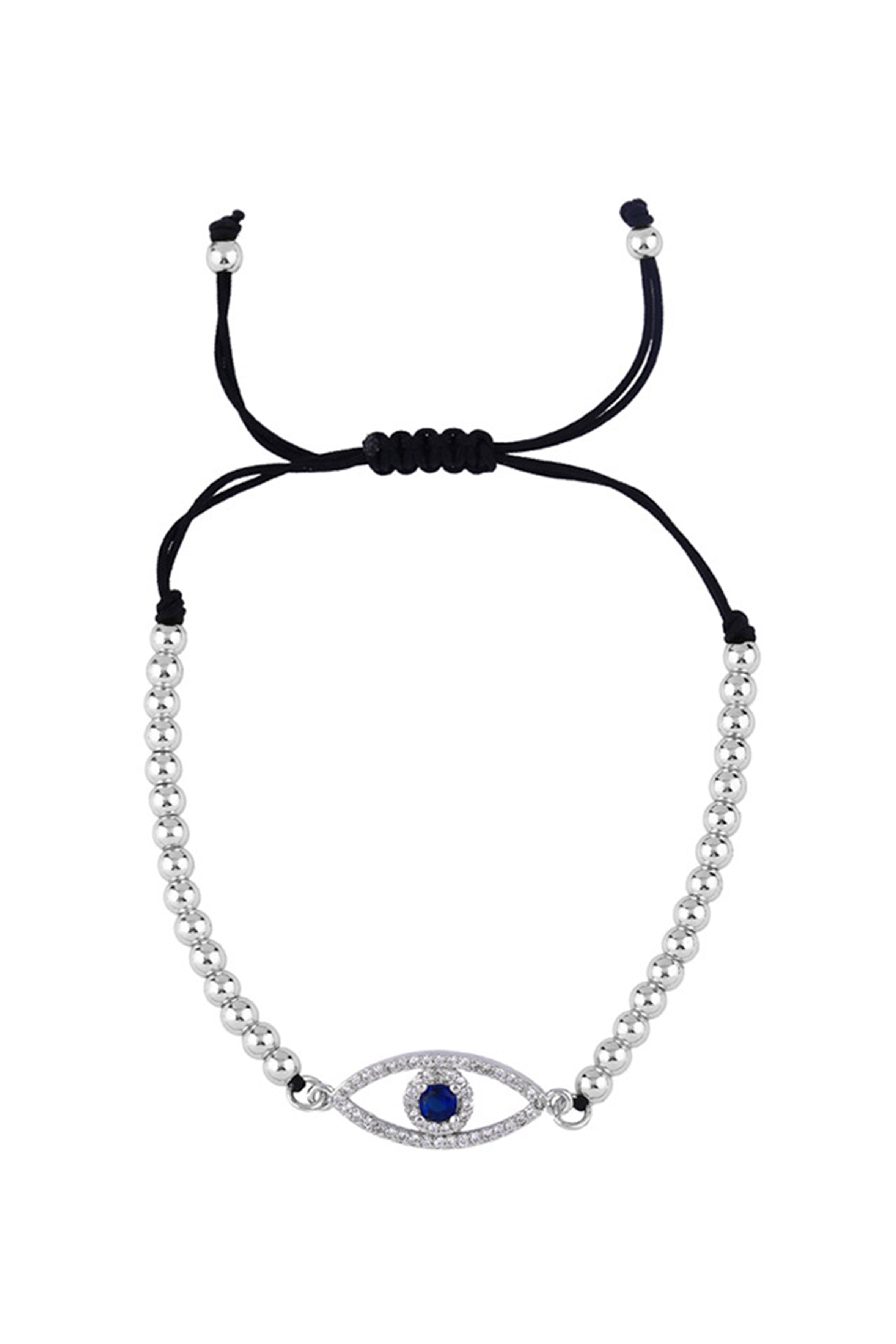 Pulseras de cadena de circonitas con ojo malvado B2662