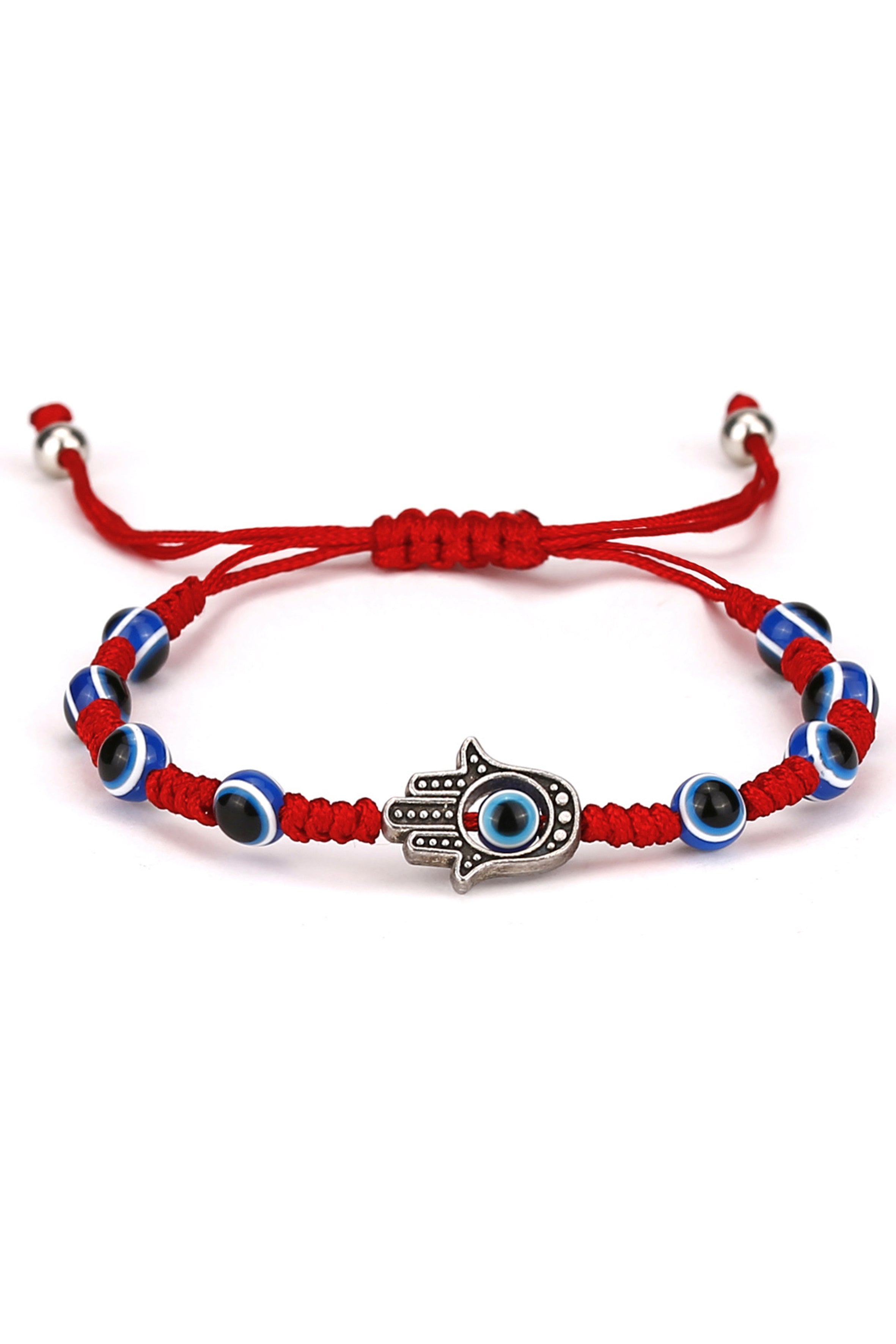 Pulsera trenzada con cuentas de ojo malvado de Fátima B2718