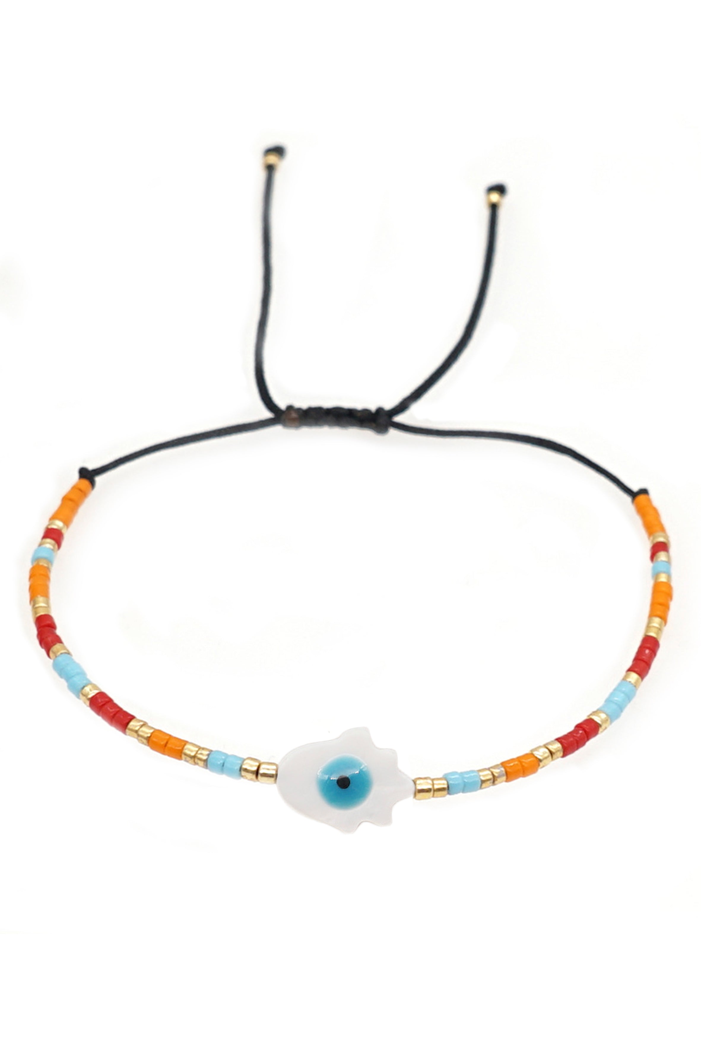 Pulsera trenzada de mal de ojo B2756