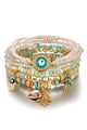 Evil Eye Bead Bracelet Set B2854