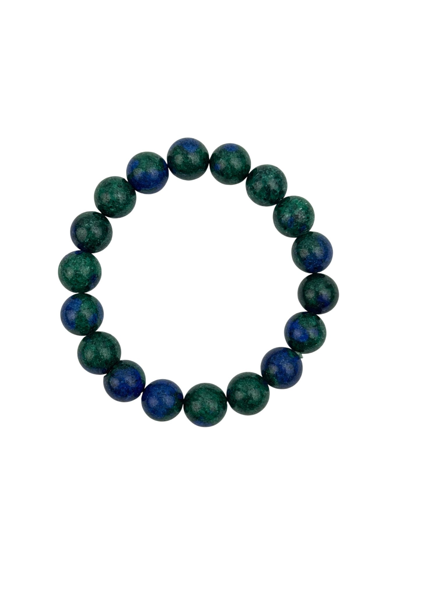 Blue Green Granite Stone Stretch Bracelet B2929-10MM