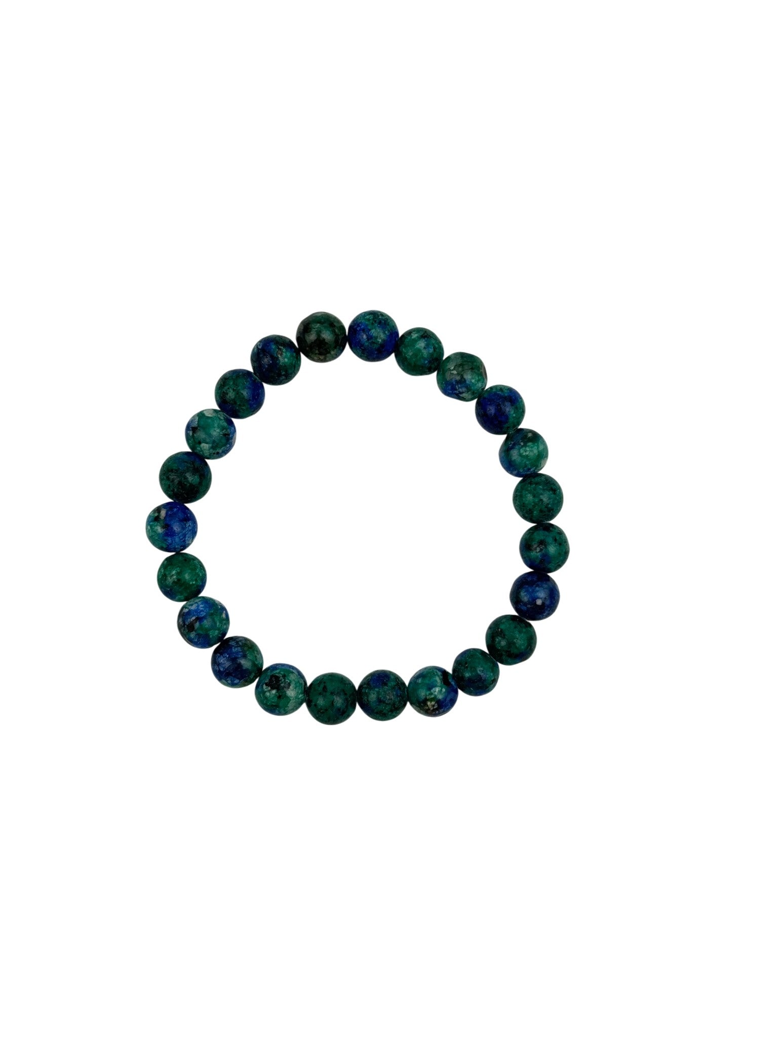 Blue Green Granite Stone Stretch Bracelet B2929-6MM