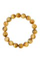 Colored Gold Tiger Eye Stone Stretch Bracelet B2973-10MM