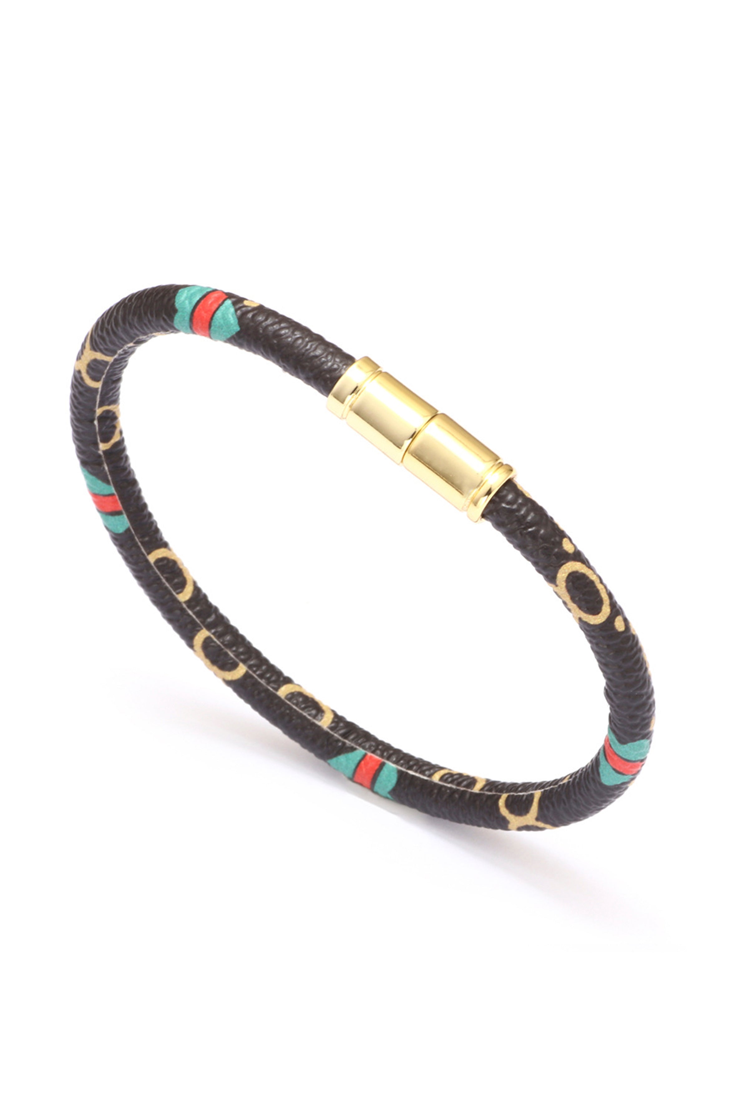 Pulsera magnética de cuero sintético B3208