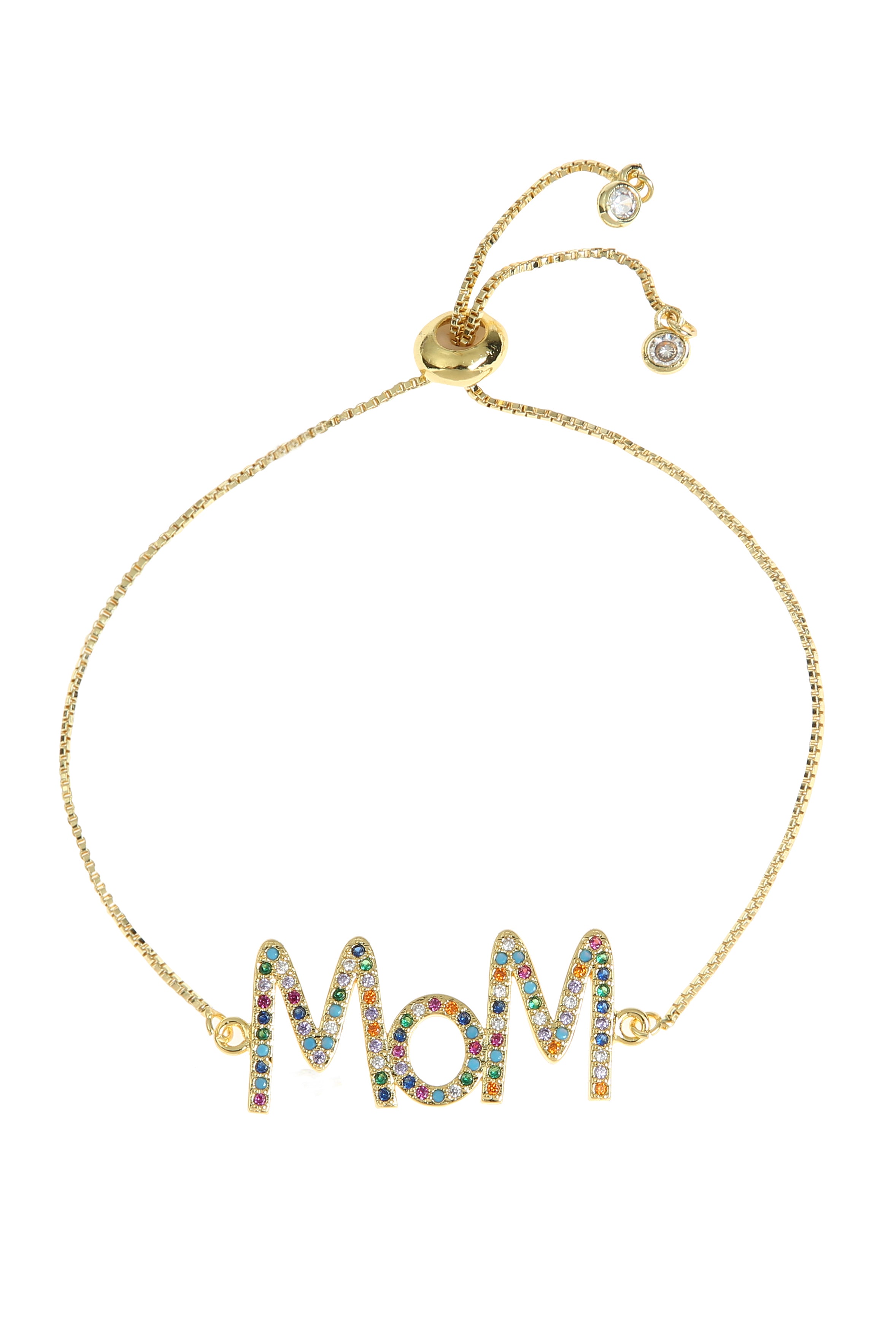 Mom Zircon Chain Bracelets B3291