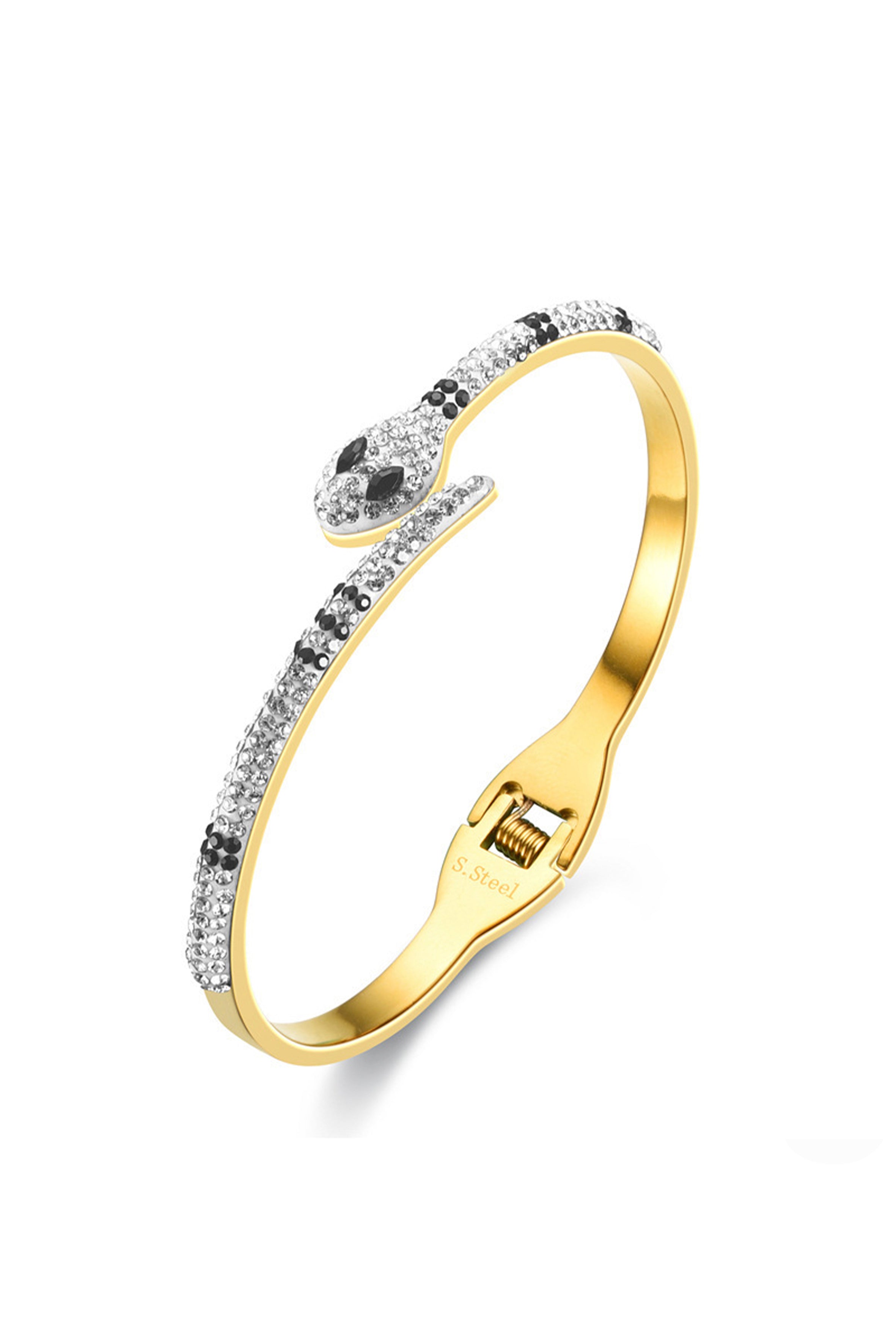 Snake Stainless Steel Cuff Bracelet B3347