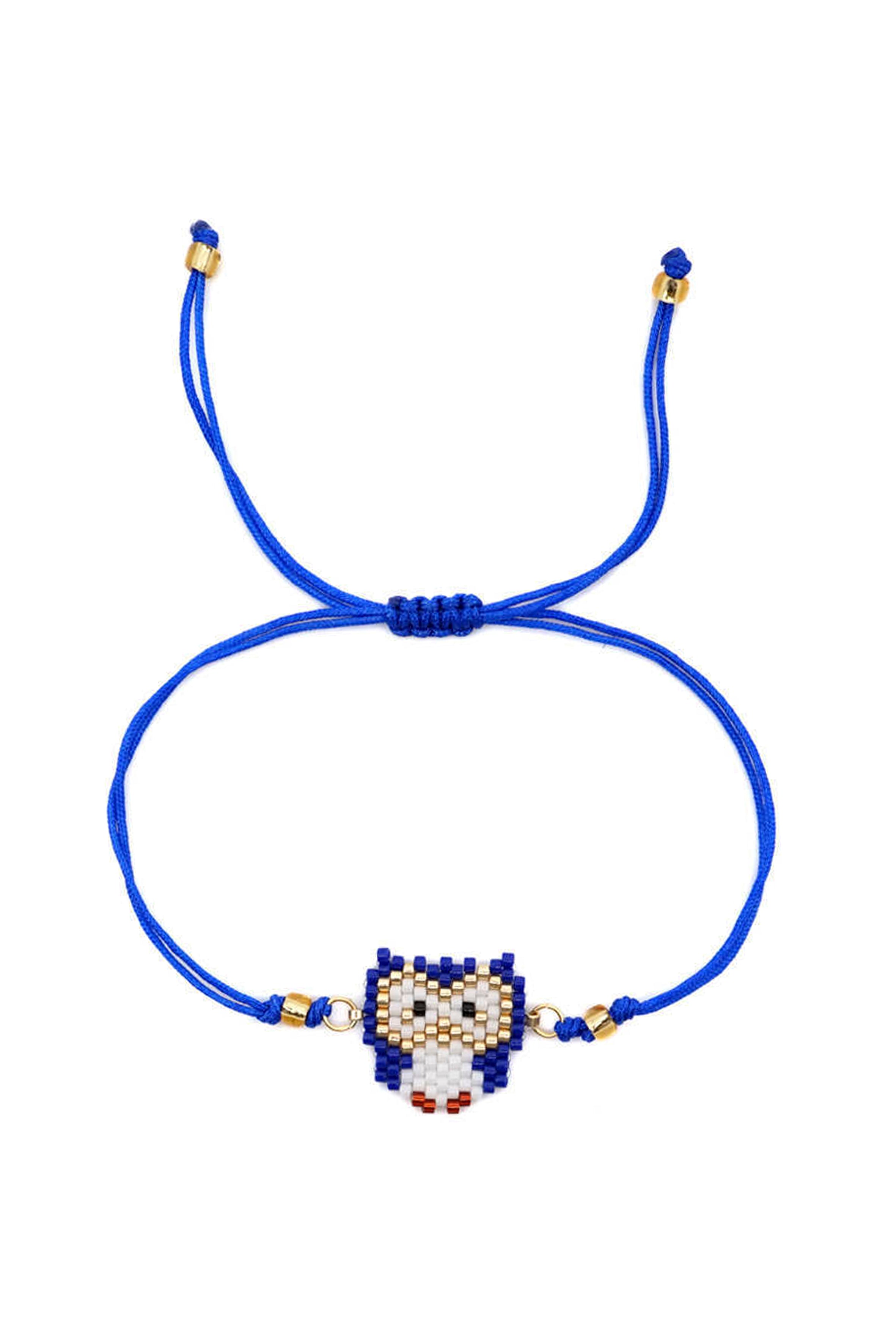 Pulsera trenzada con cuentas de semillas OWL B3360