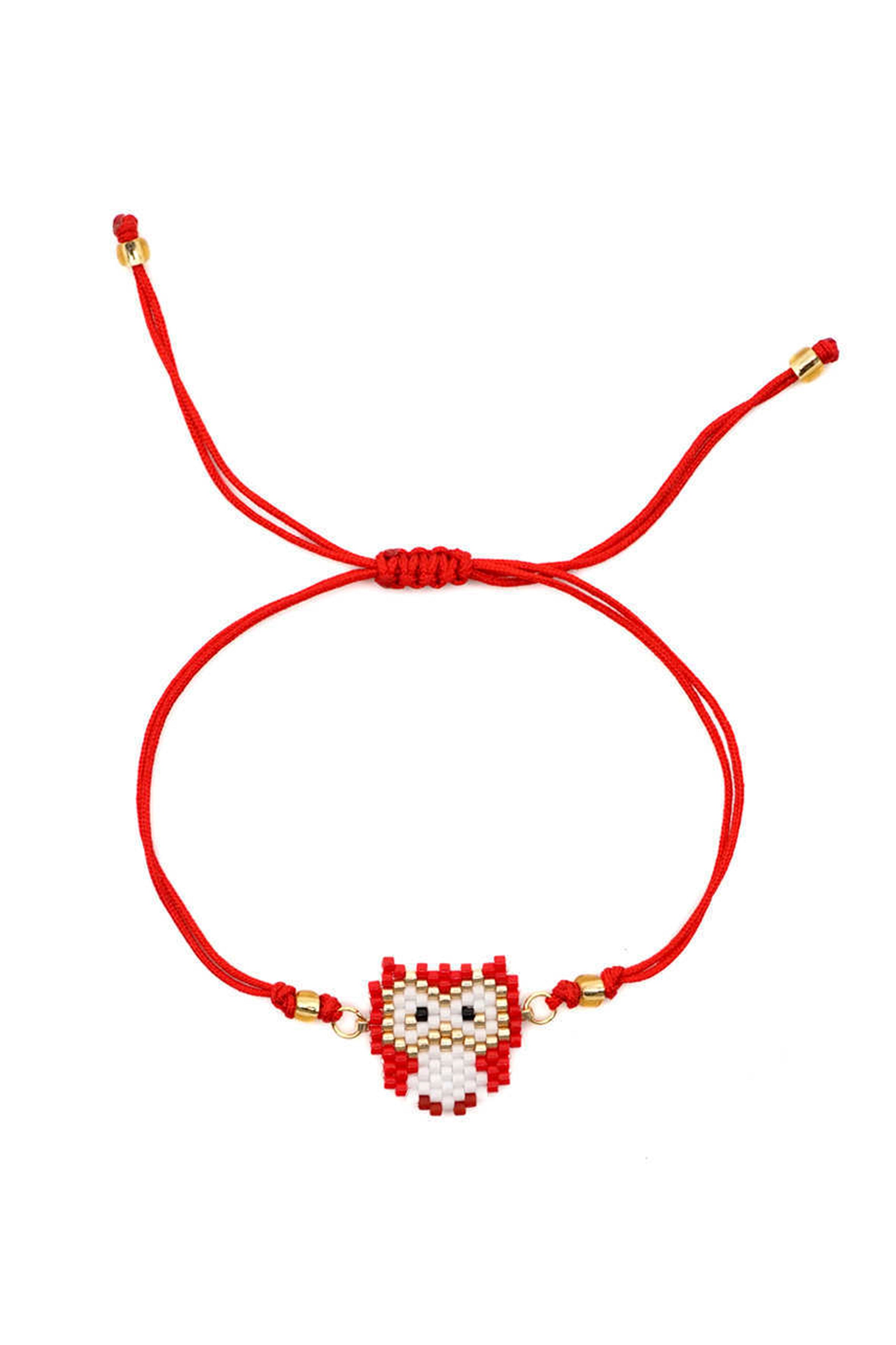 Pulsera trenzada con cuentas de semillas OWL B3360