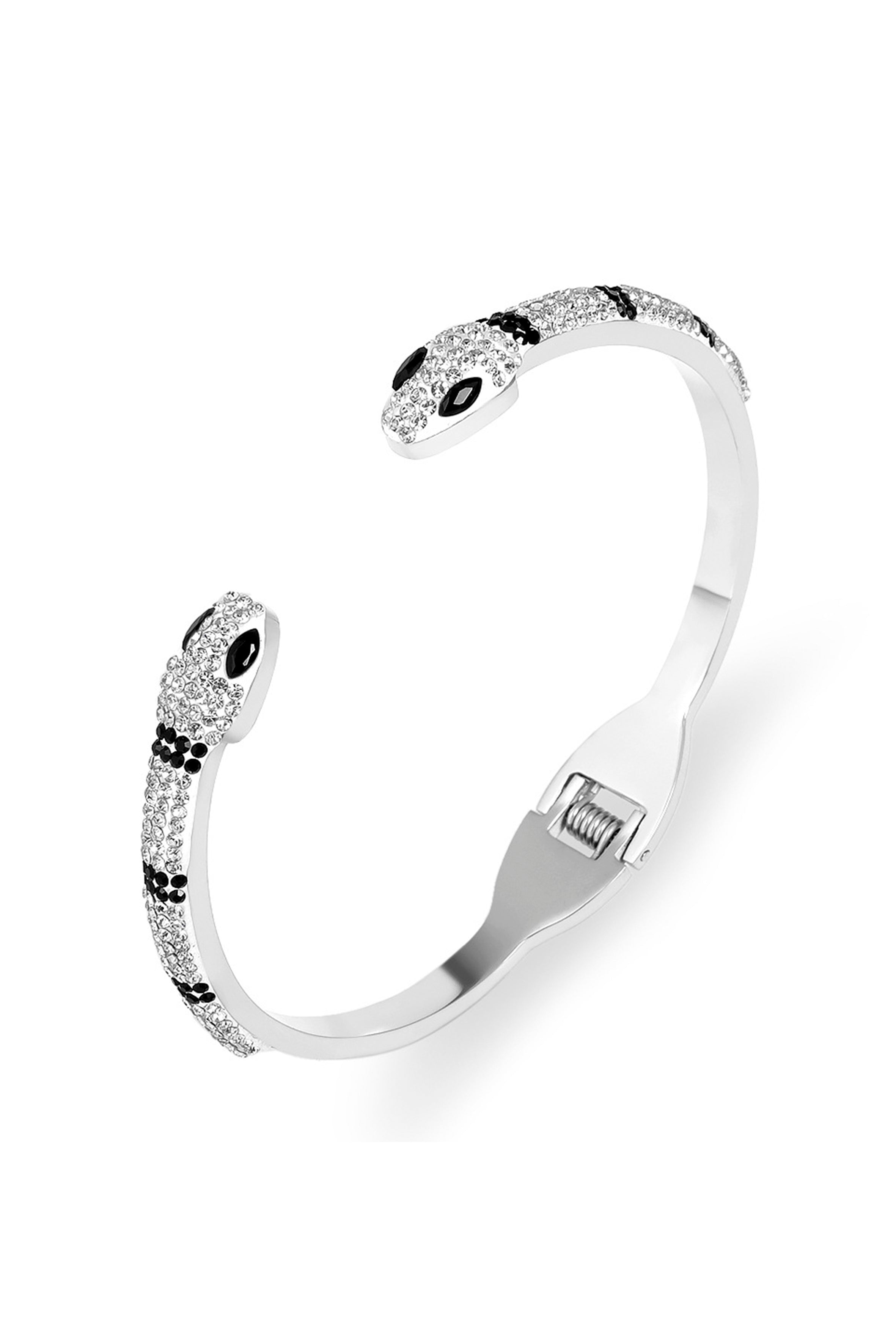 Pulseras de acero inoxidable con diamantes de imitación y serpiente B3408