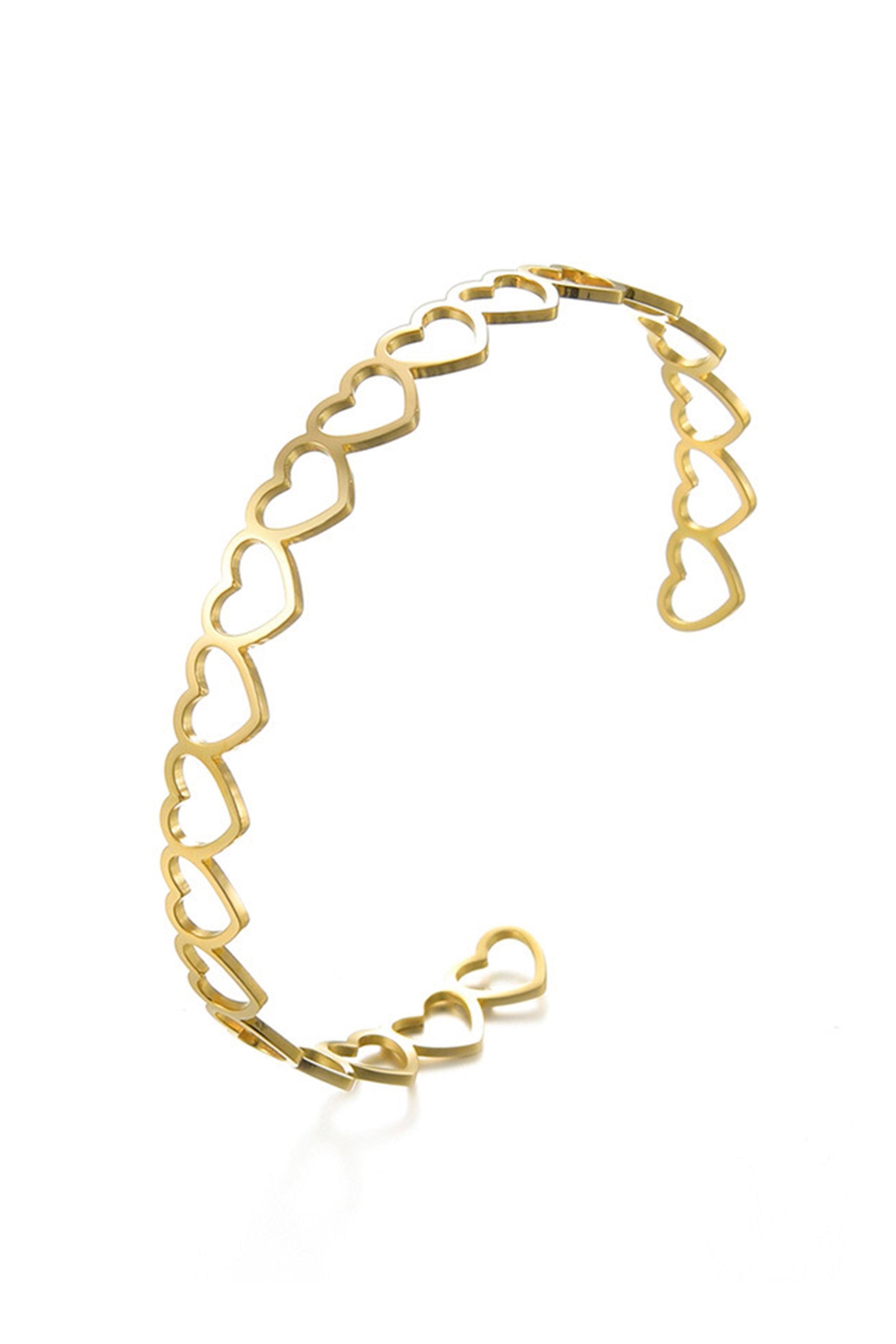 Heart Stainless Steel Cuff Bracelet B3432