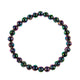 Electroplated Lava Bead Stretch Bracelet B3448-6MM
