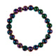 Electroplated Lava Bead Stretch Bracelet B3448-8MM