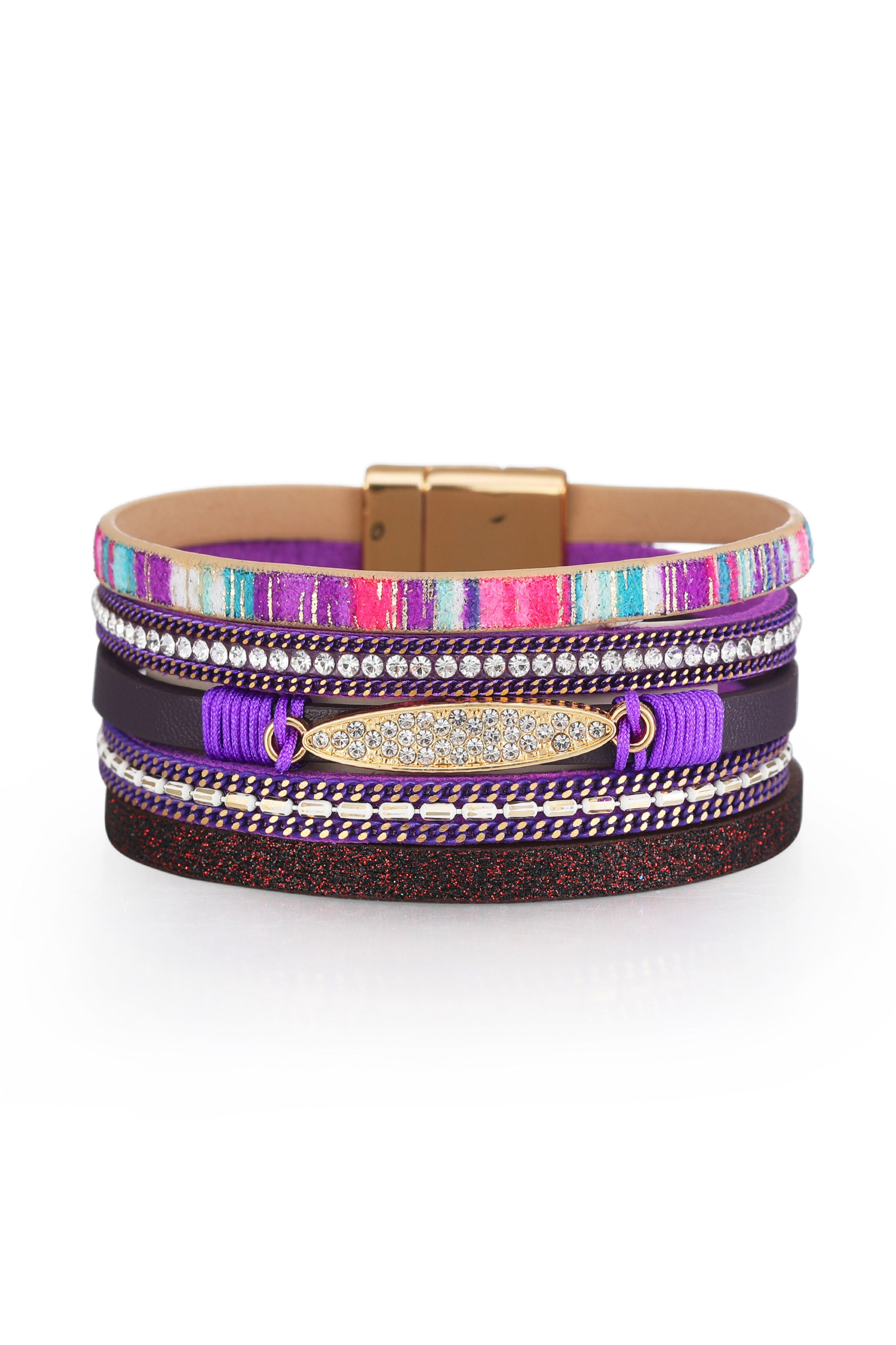 Pulseras magnéticas multicapa con diamantes de imitación de Bohemia B3574