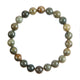 Silver Leaf Jasper Stone Stretch Bracelet B3591-8MM