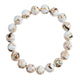White Shell Turquoise Stone Stretch Bracelet B3602-10MM