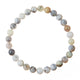 White Opal Stone Stretch Bracelet B3623-6MM