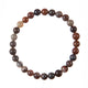 Silicified Wood Bead Stretch Bracelet B3717-6MM