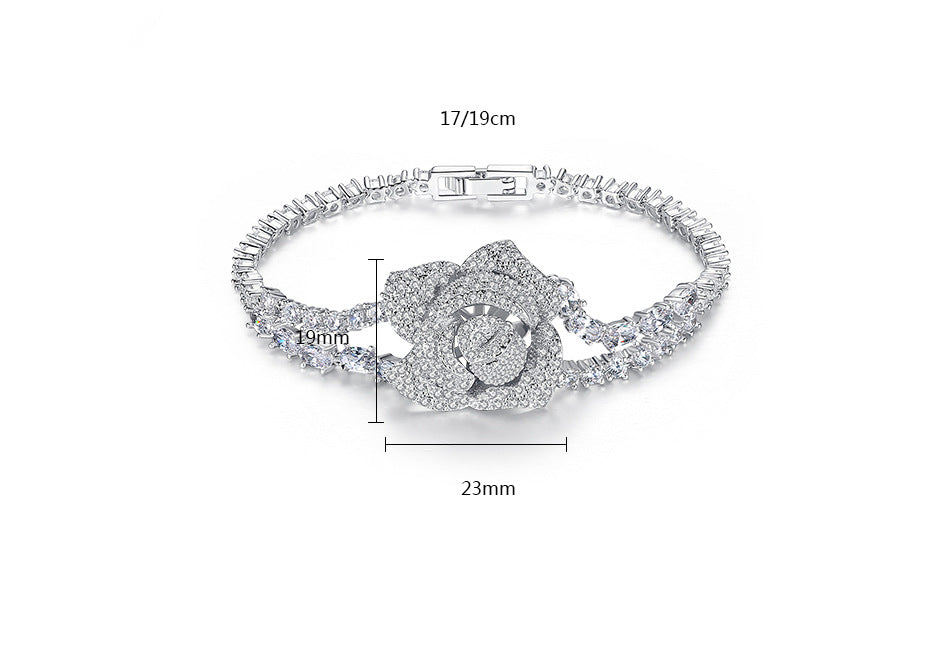 Rose Cubic Zirconia Bracelet B3927
