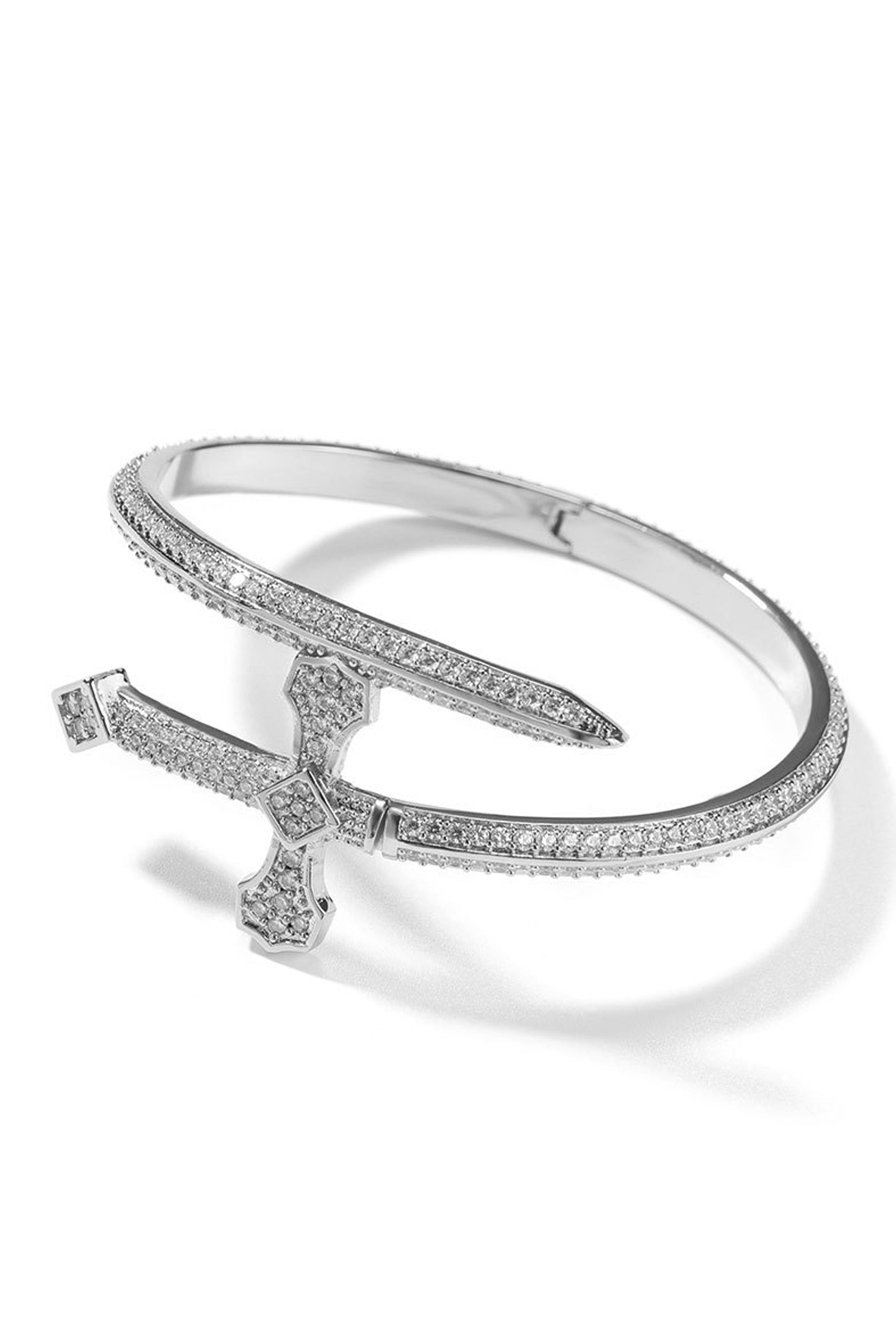 585 Rose Gold Cubic Zirconia CZ Crystal Leaf Bracelet Bangle for Brides  Costume