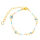 Evil Eye Bead Chains Bracelet B3977