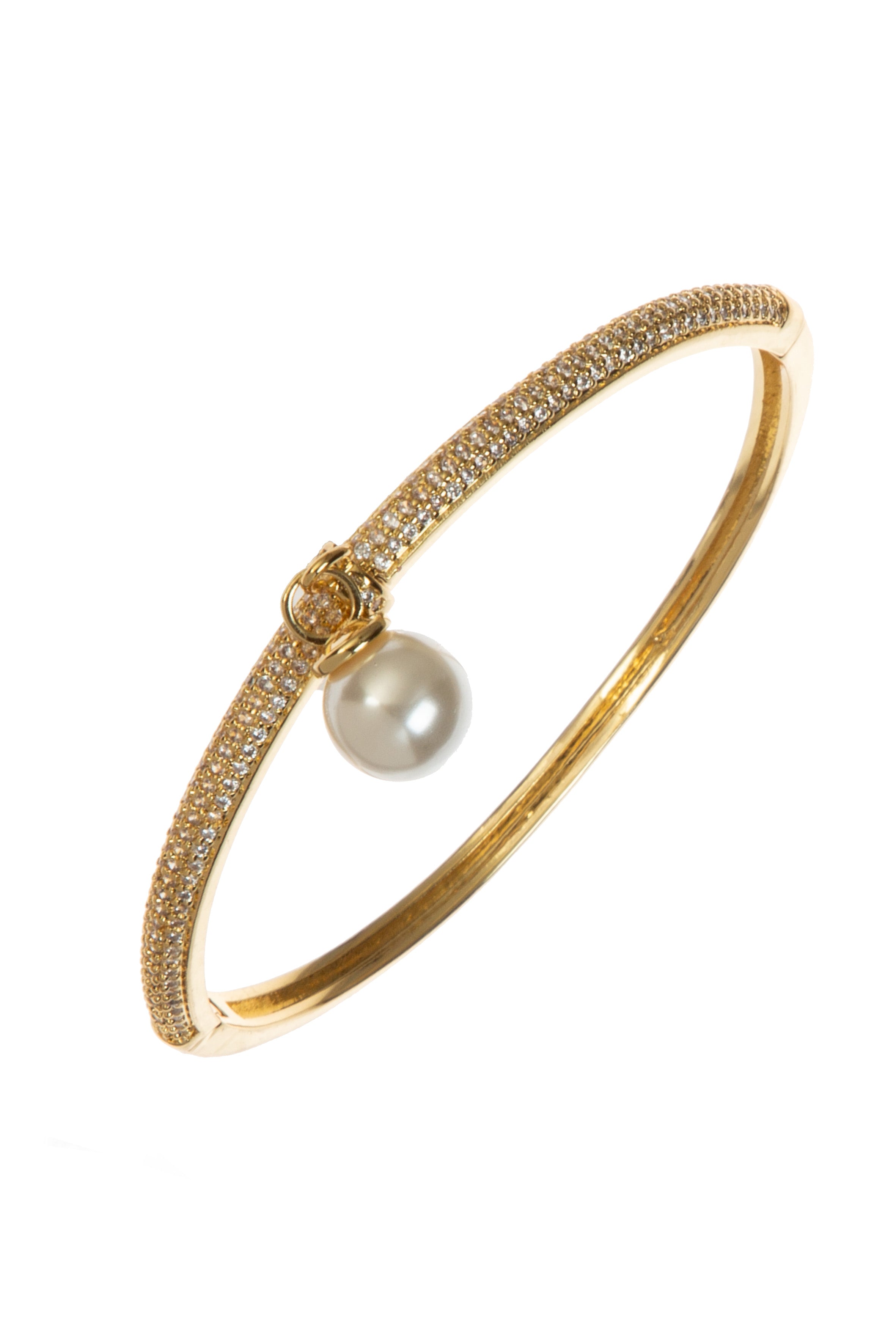 Pearl Pendant Cubic Zirconia Bracelet B4031