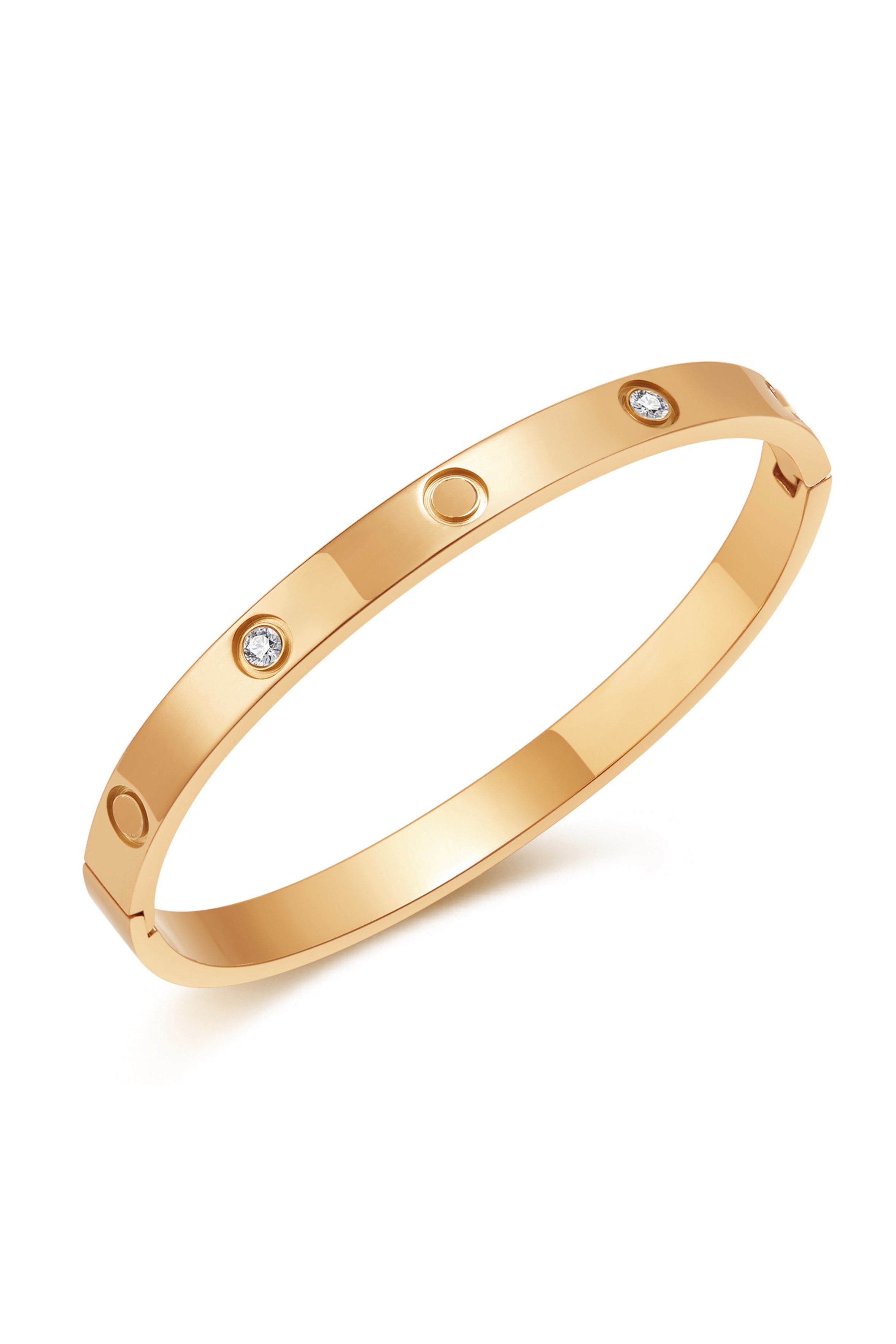 Pulseras de acero inoxidable con diamantes de imitación B4106