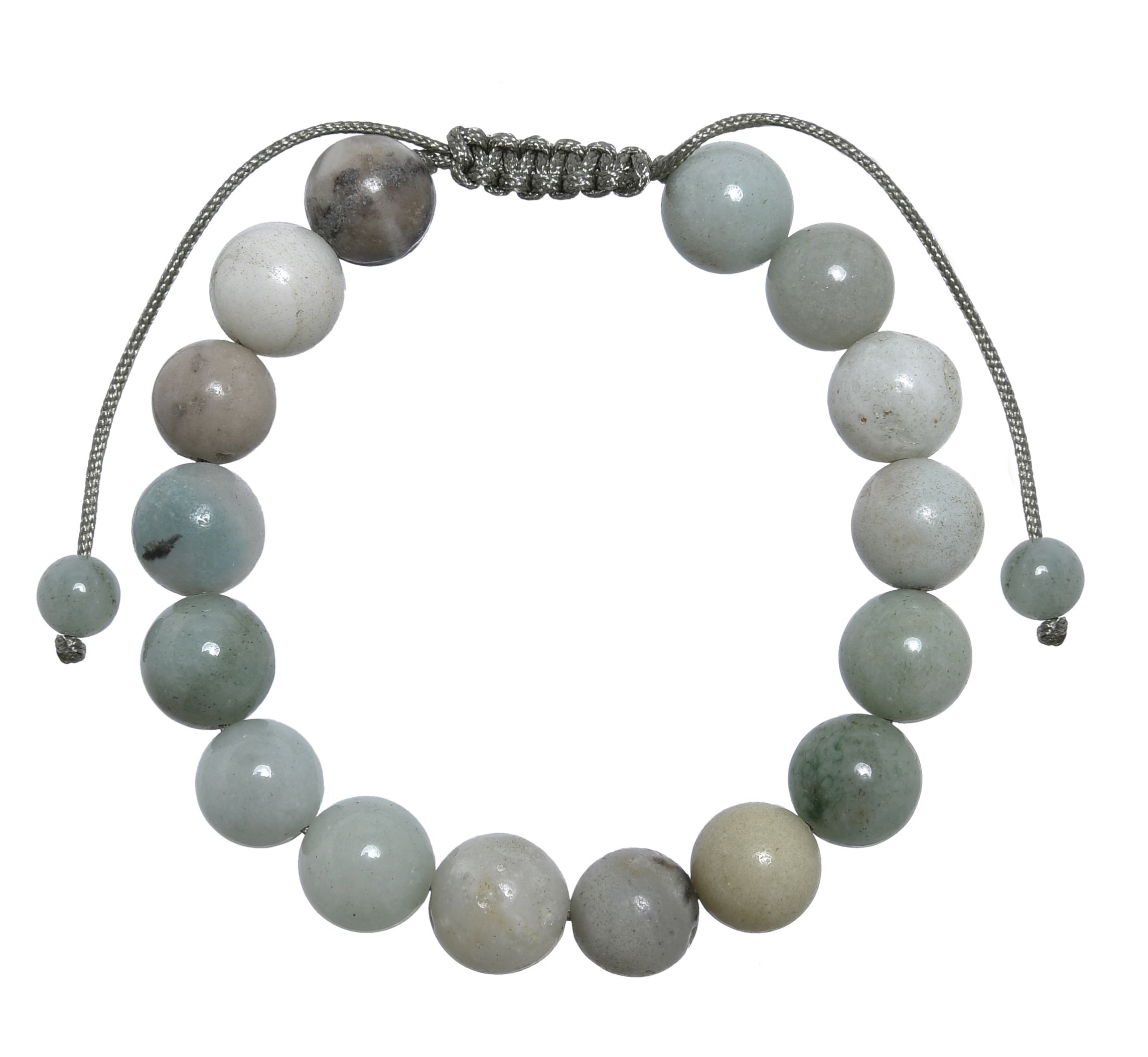 Amazonite Stone Braided Shamballa Bracelet B4107-10MM