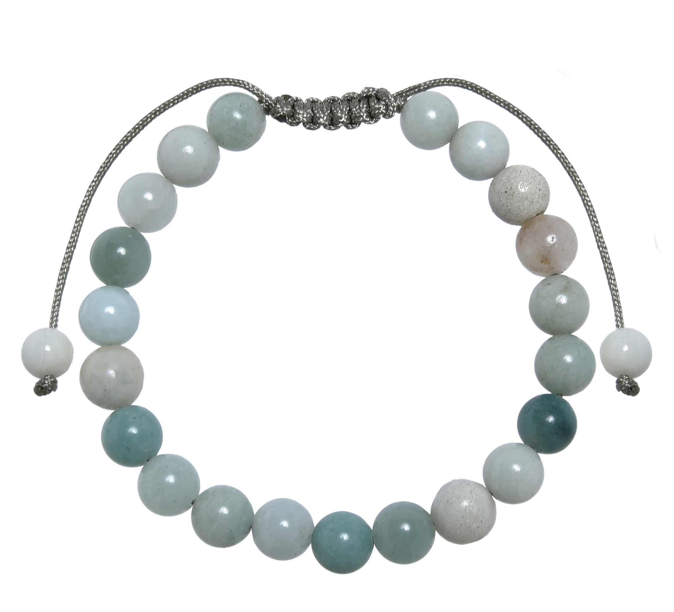 Amazonite Stone Braided Shamballa Bracelet B4107-8MM