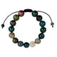 Indian Agate Stone Braided Shamballa Bracelet B4108-12MM