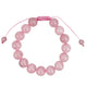 Rose Quartz Stone Braided Shamballa Bracelet B4109-12MM