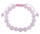 Rose Quartz Stone Braided Shamballa Bracelet B4109-10MM