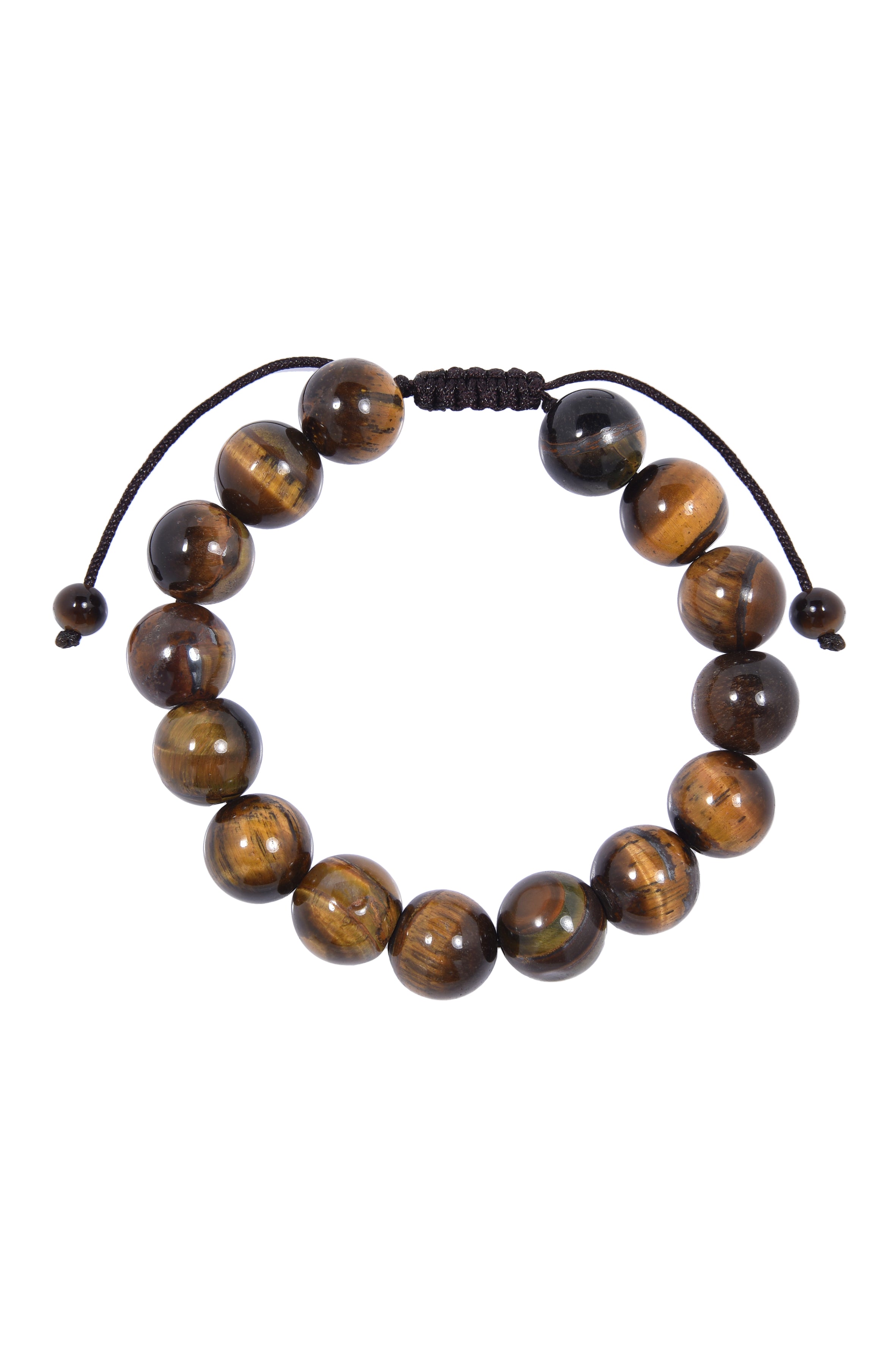 Tiger Eye Braided Shamballa Bracelet B4111-12MM