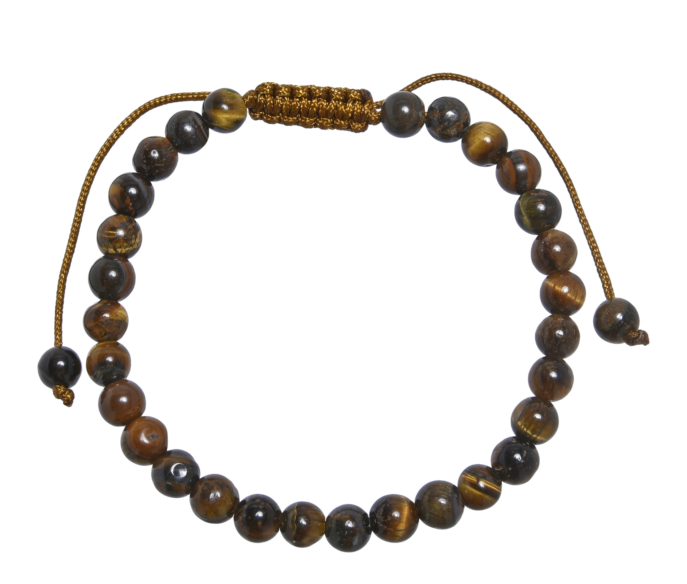 Tiger Eye Braided Shamballa Bracelet B4111-6MM