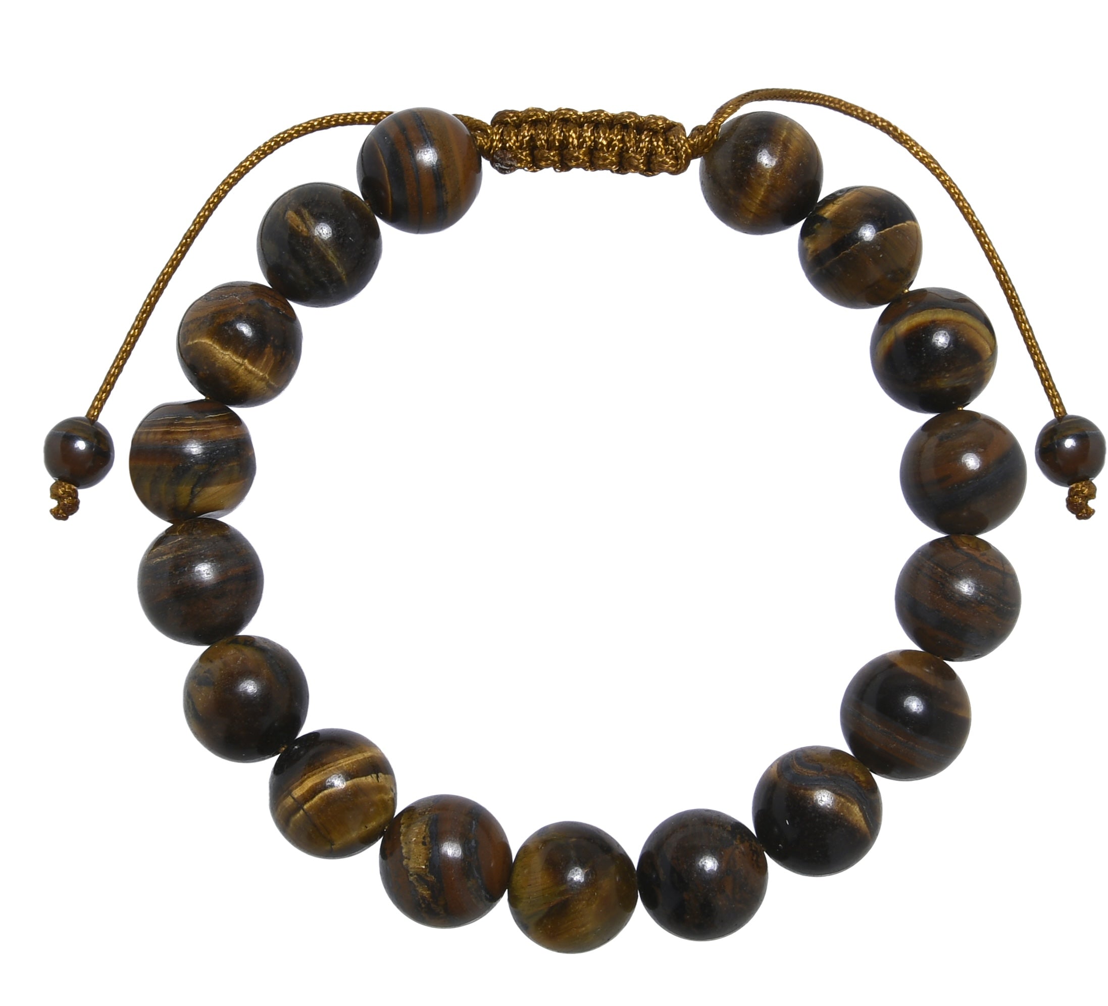 Tiger Eye Braided Shamballa Bracelet B4111-10MM