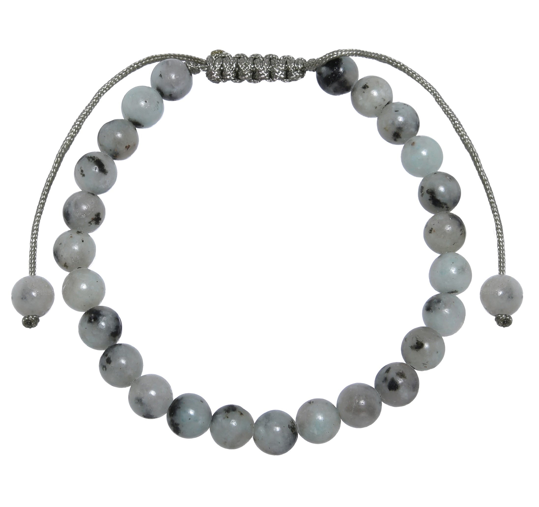 Kiwi Stone Braided Bracelet B4112-6MM