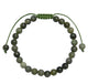 Olive Jade Stone Braided Shamballa Bracelet B4113-6MM