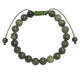 Olive Jade Stone Braided Shamballa Bracelet B4113-8MM