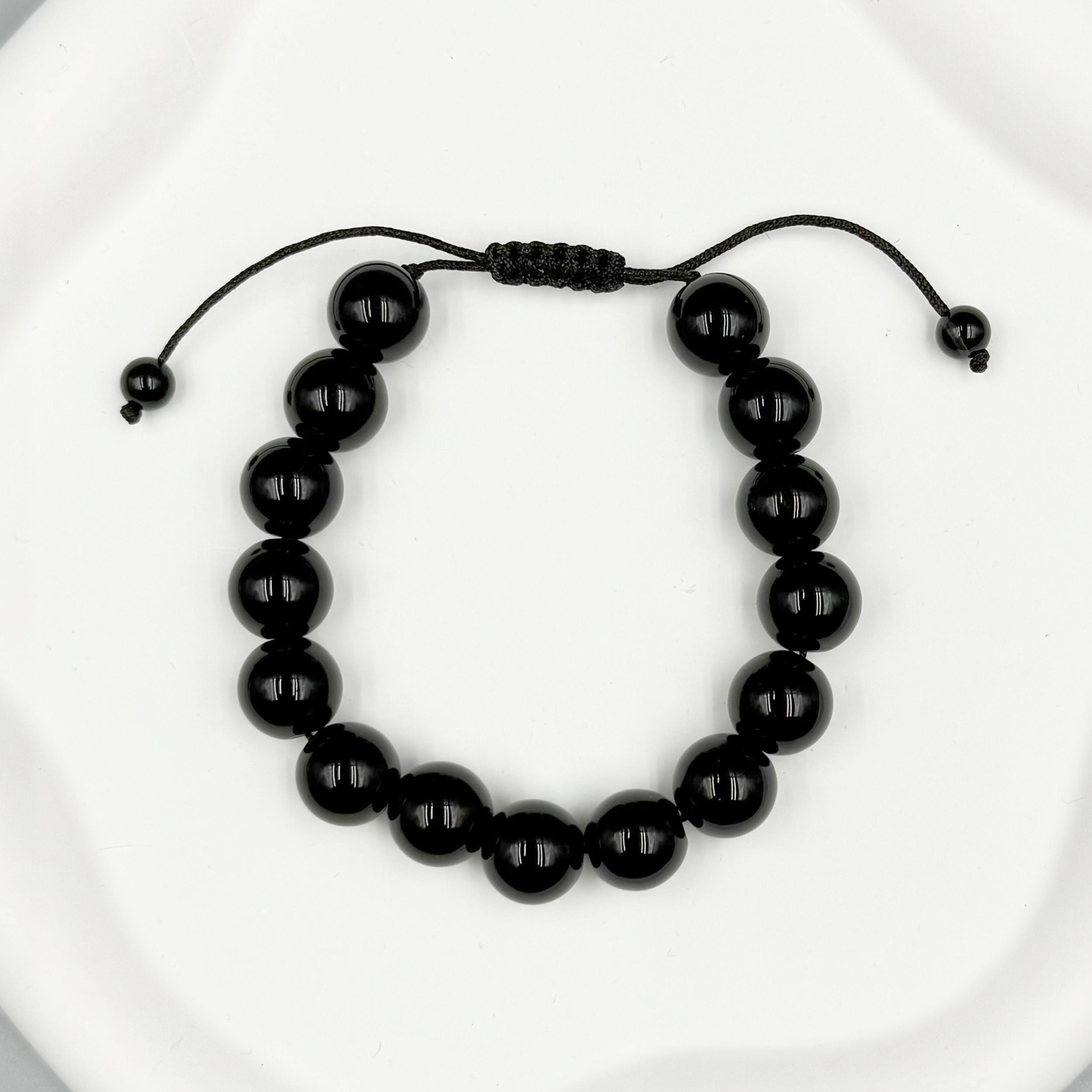 12MM Onyx Stone Braided Bracelet B4114 – Ole Style Inc