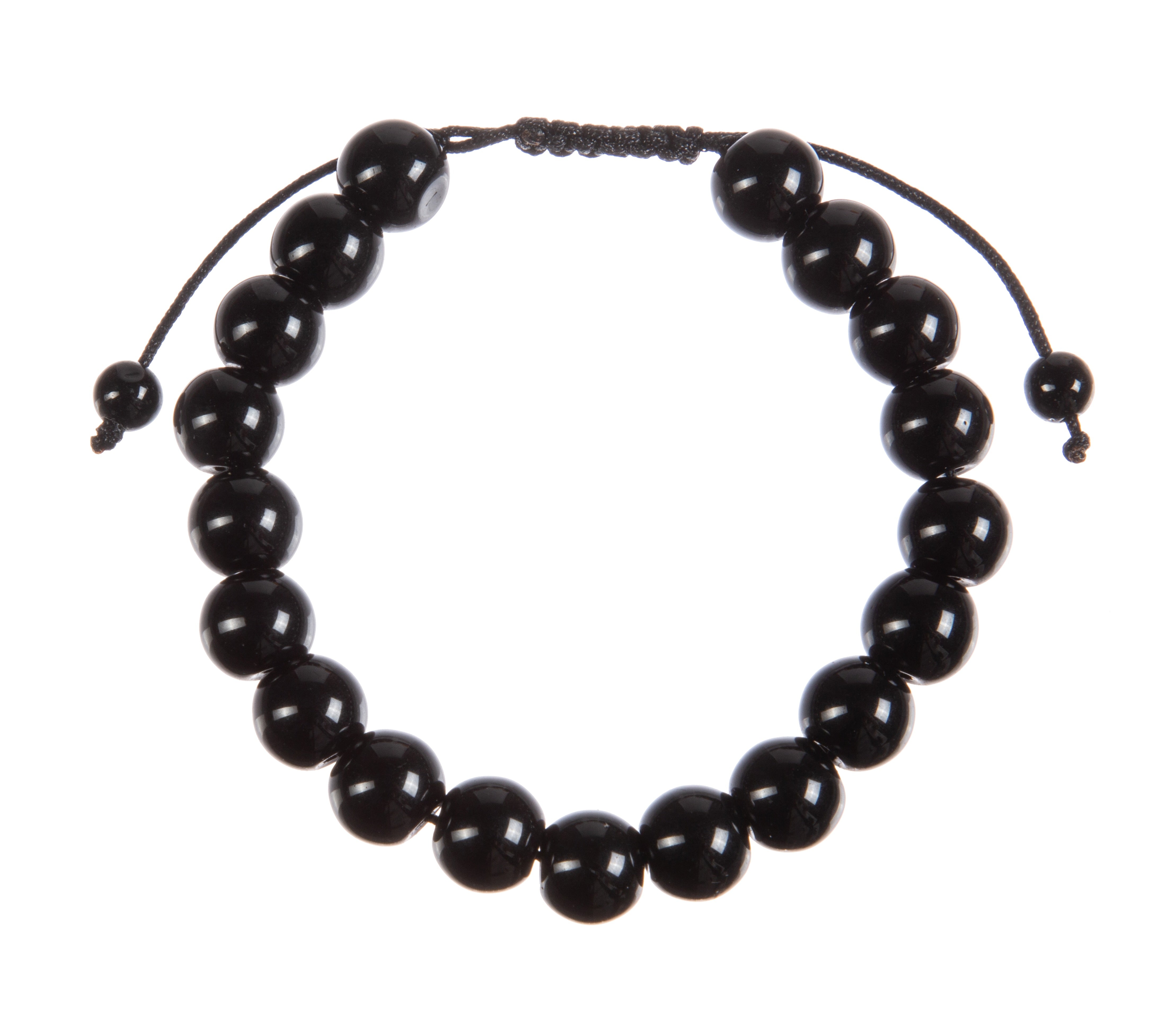 Onyx Braided Shamballa Bracelet B4114-10MM