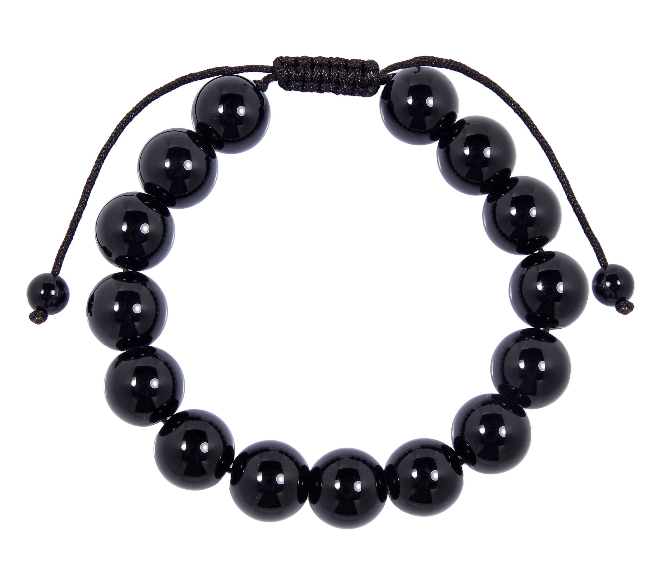 Onyx Braided Shamballa Bracelet B4114-12MM
